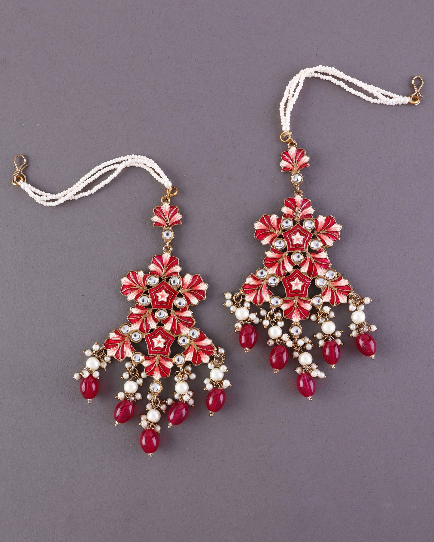 Pink Ragini Designer Earring With Sahara