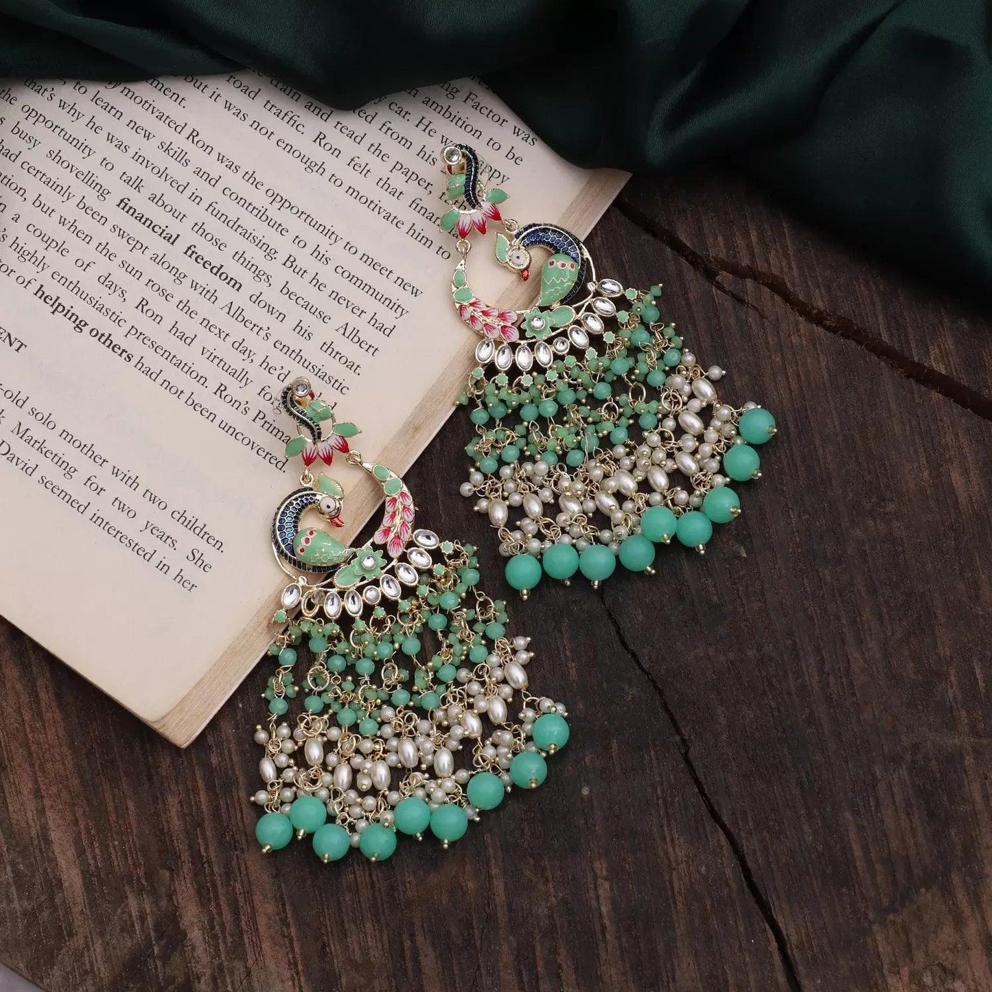 Mint Green Mayurakshi Earring