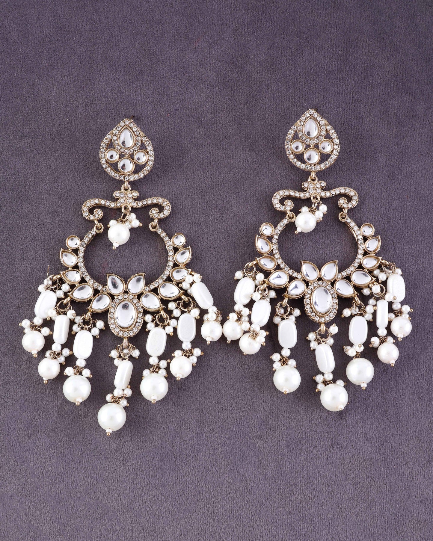 Pearl Rajveer Designer Chandbali Earring