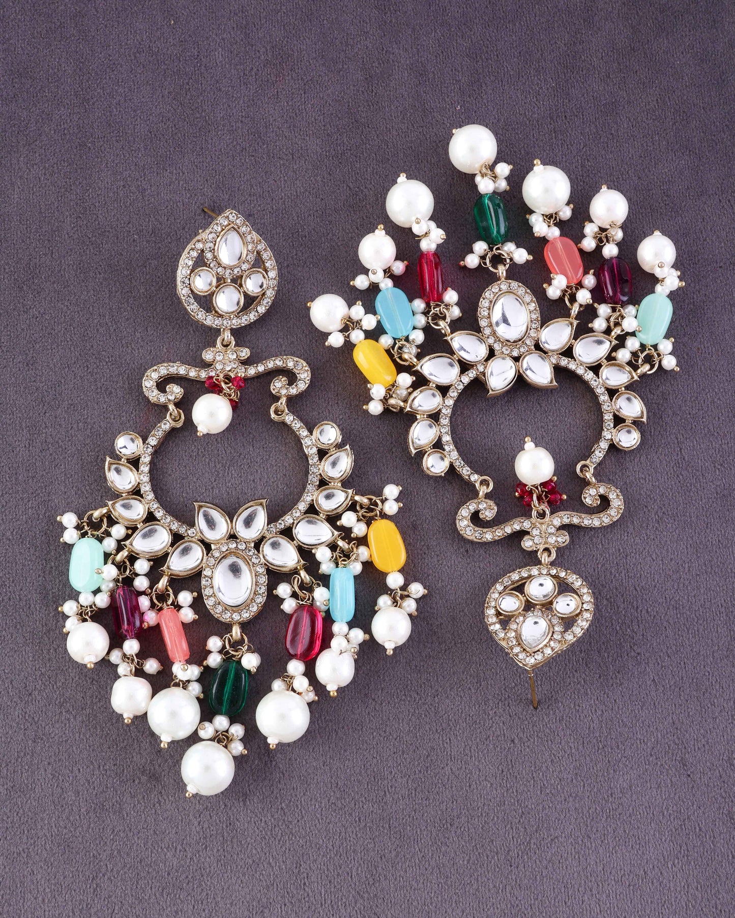 Multi Rajveer Designer Chandbali Earring