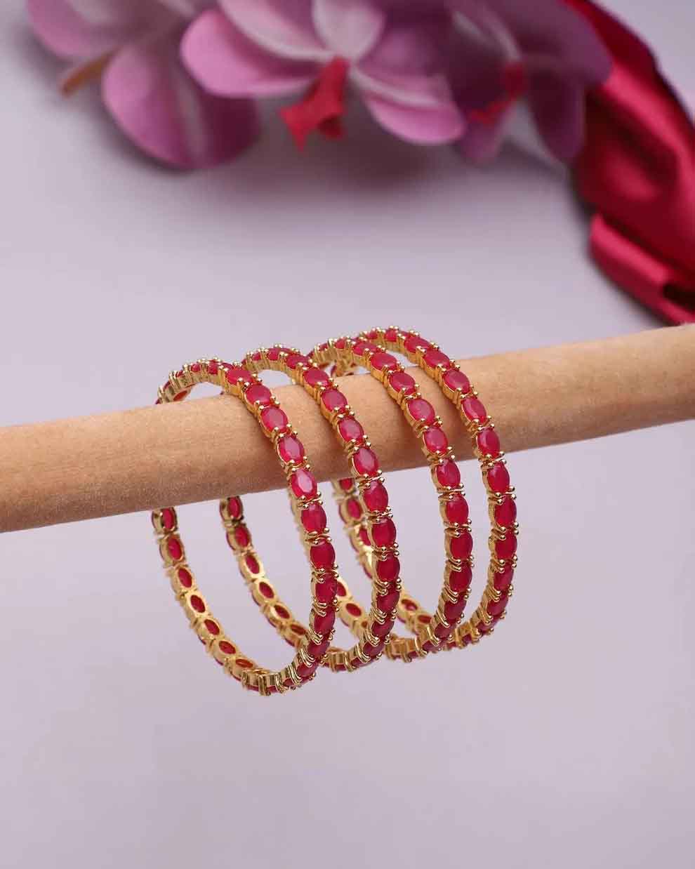 Ruby Sriyam Bangle Set