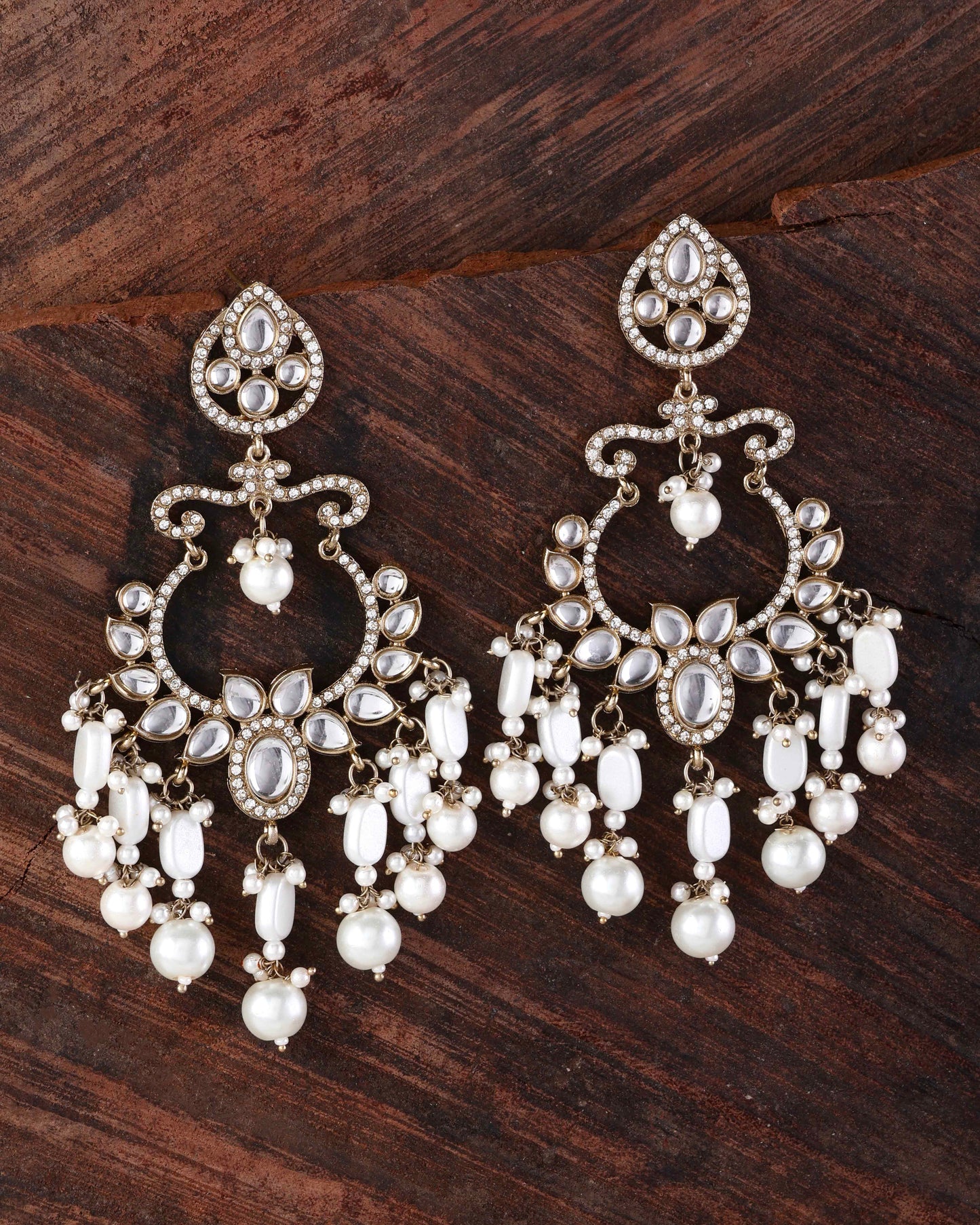 Pearl Rajveer Designer Chandbali Earring