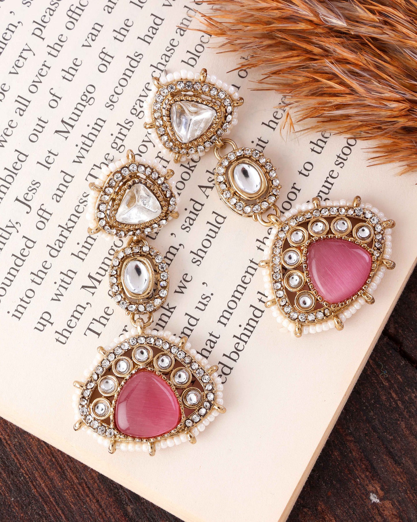 Blush Rania Premium Designer Zircone Polki Dupe Earring