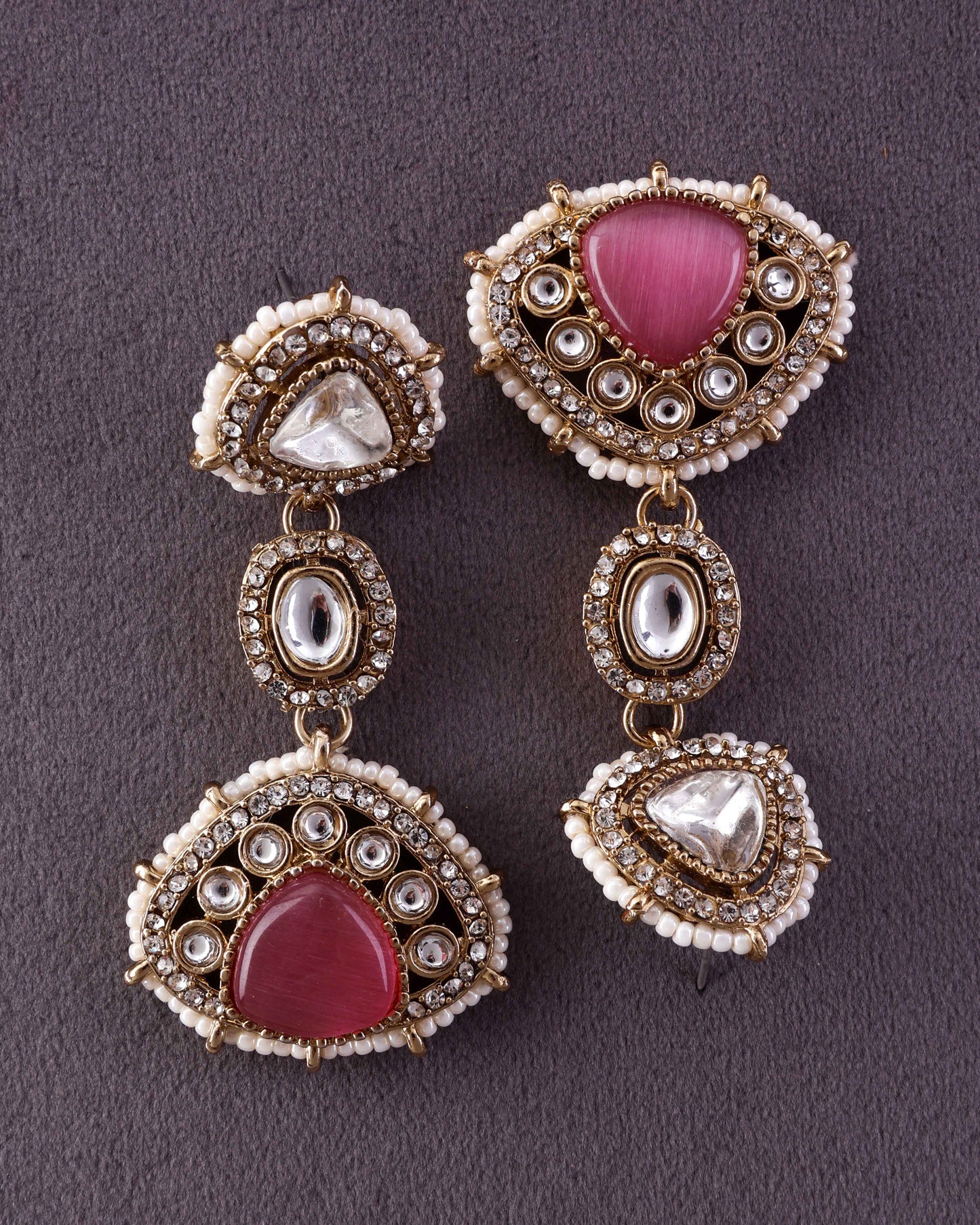 Blush Rania Premium Designer Zircone Polki Dupe Earring