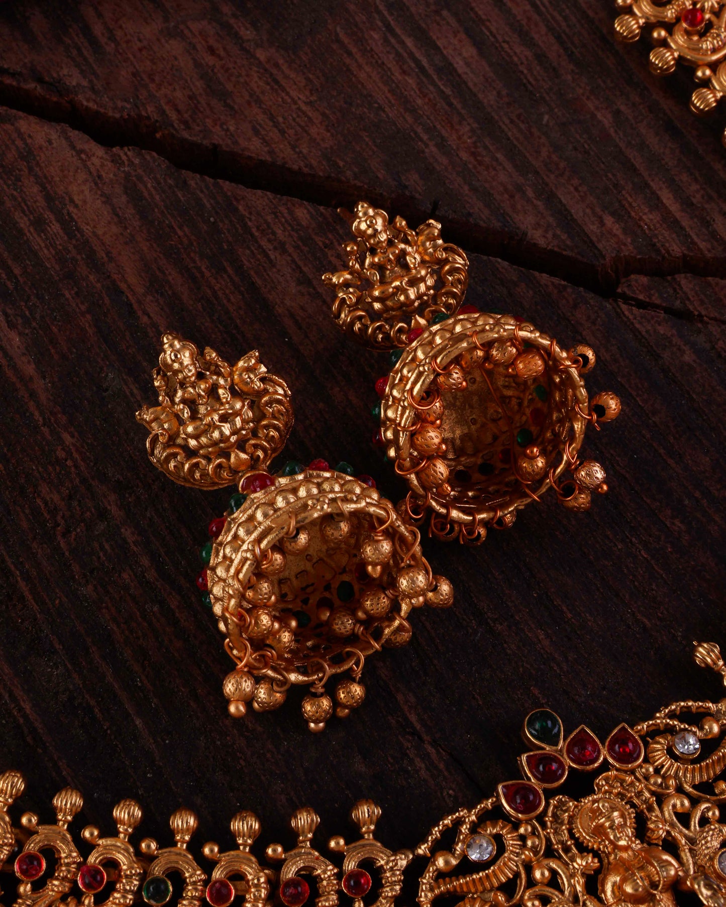Mridula double layered rajwada necklace with earring
