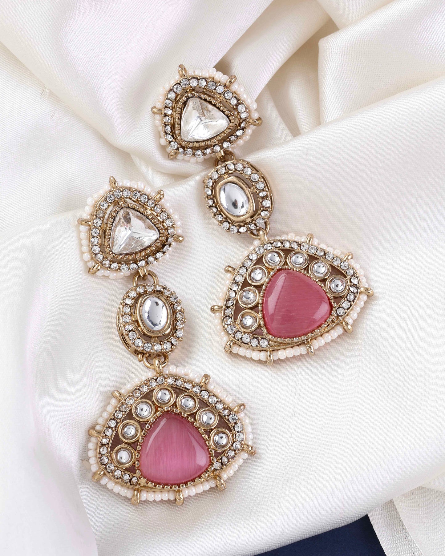 Blush Rania Premium Designer Zircone Polki Dupe Earring