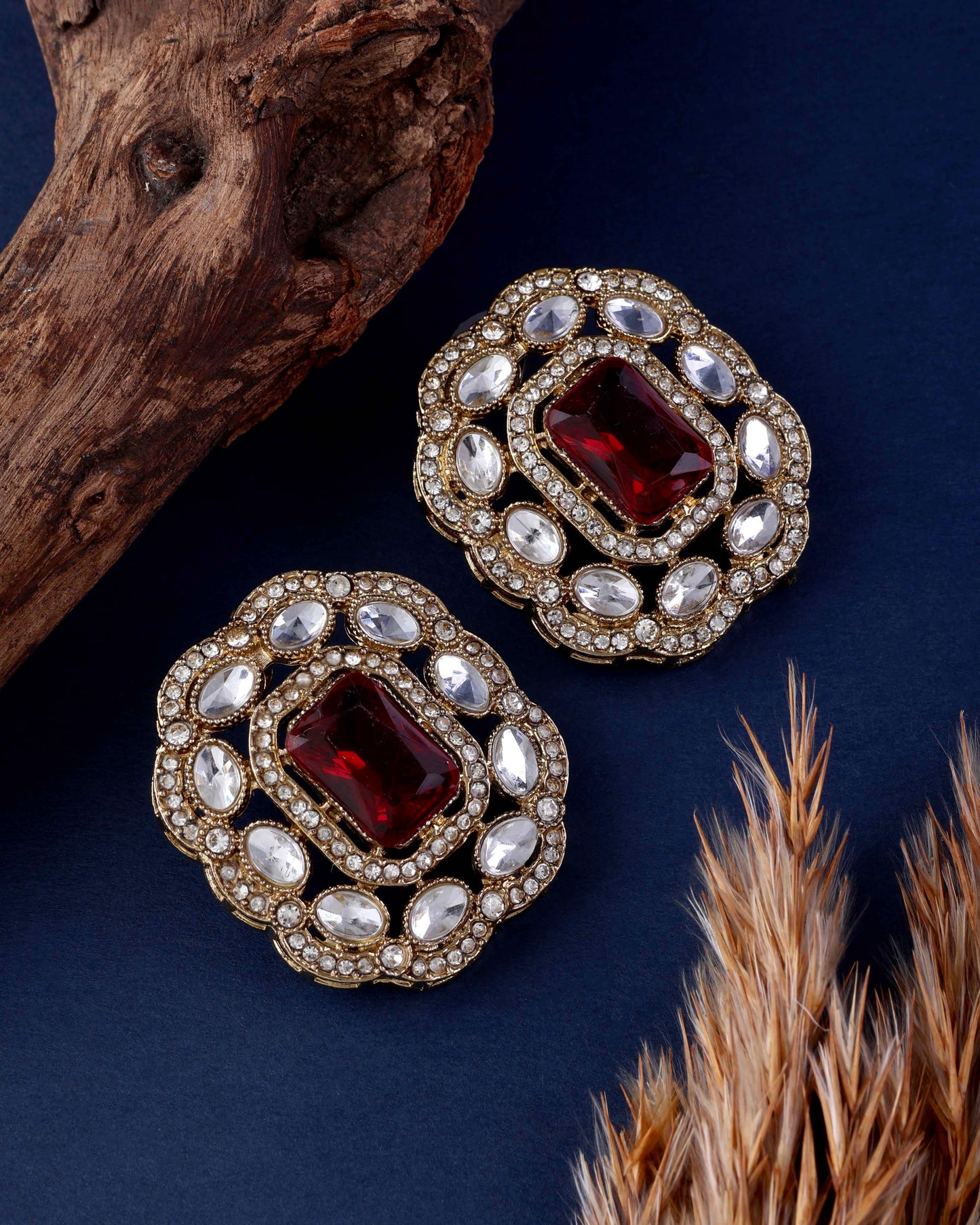 Red Gunveen Choker Necklace Earring