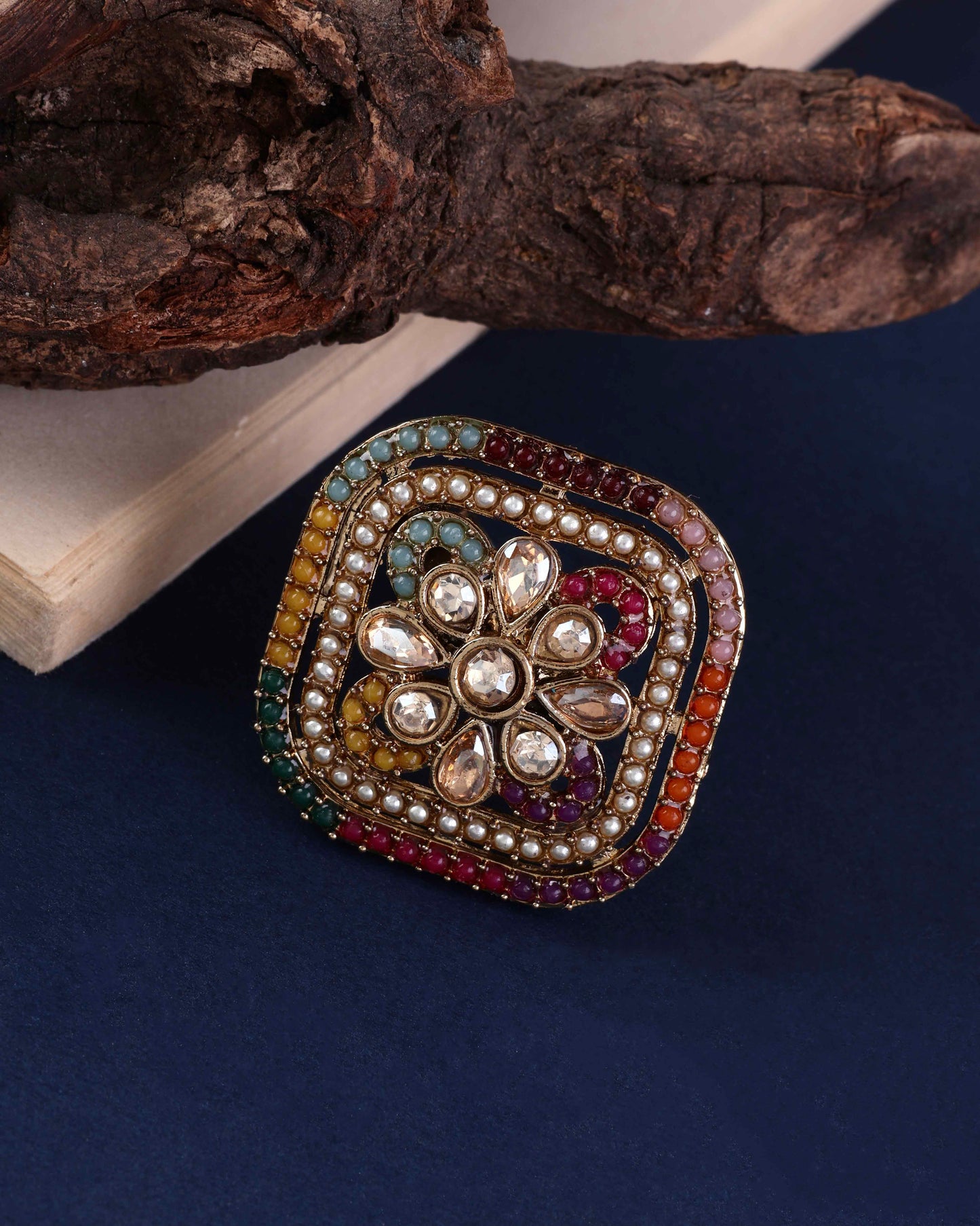 Arya Jadau Ethnic Ring