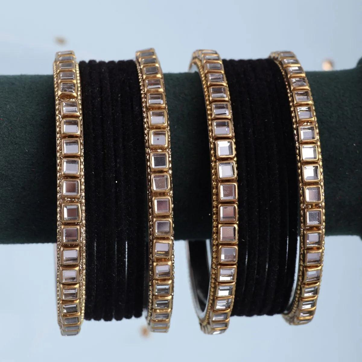 Black Jahan Bangle Set