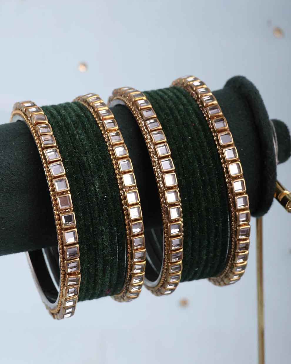 Dark Green Jahan Bangle Set