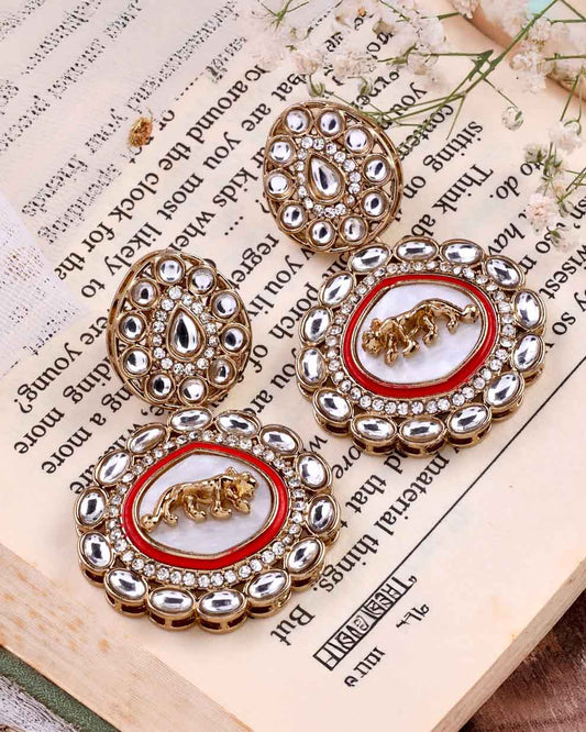 Red Avani Designer Earring