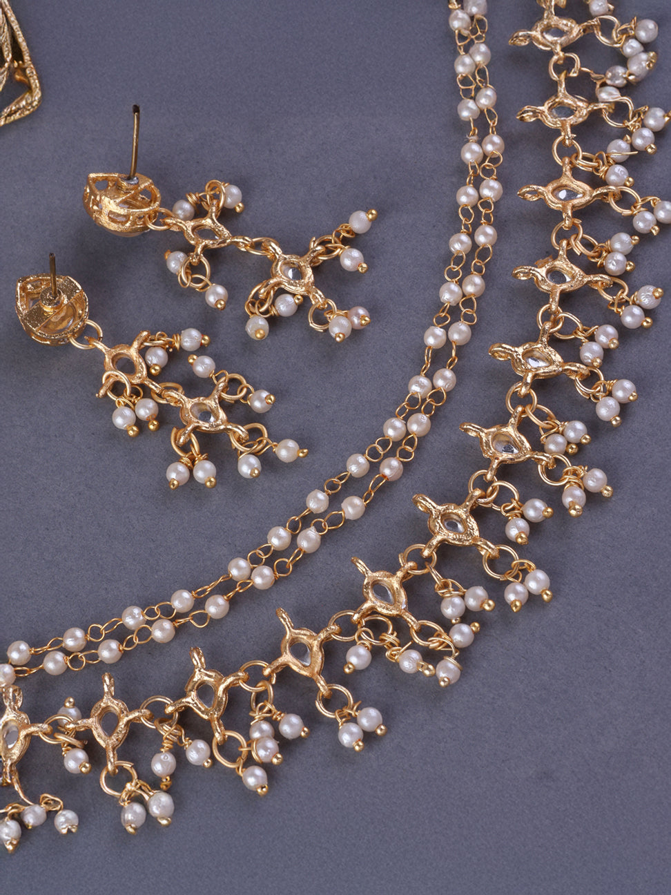 Revaan Pearl Statement Choker NeckSet with Earring