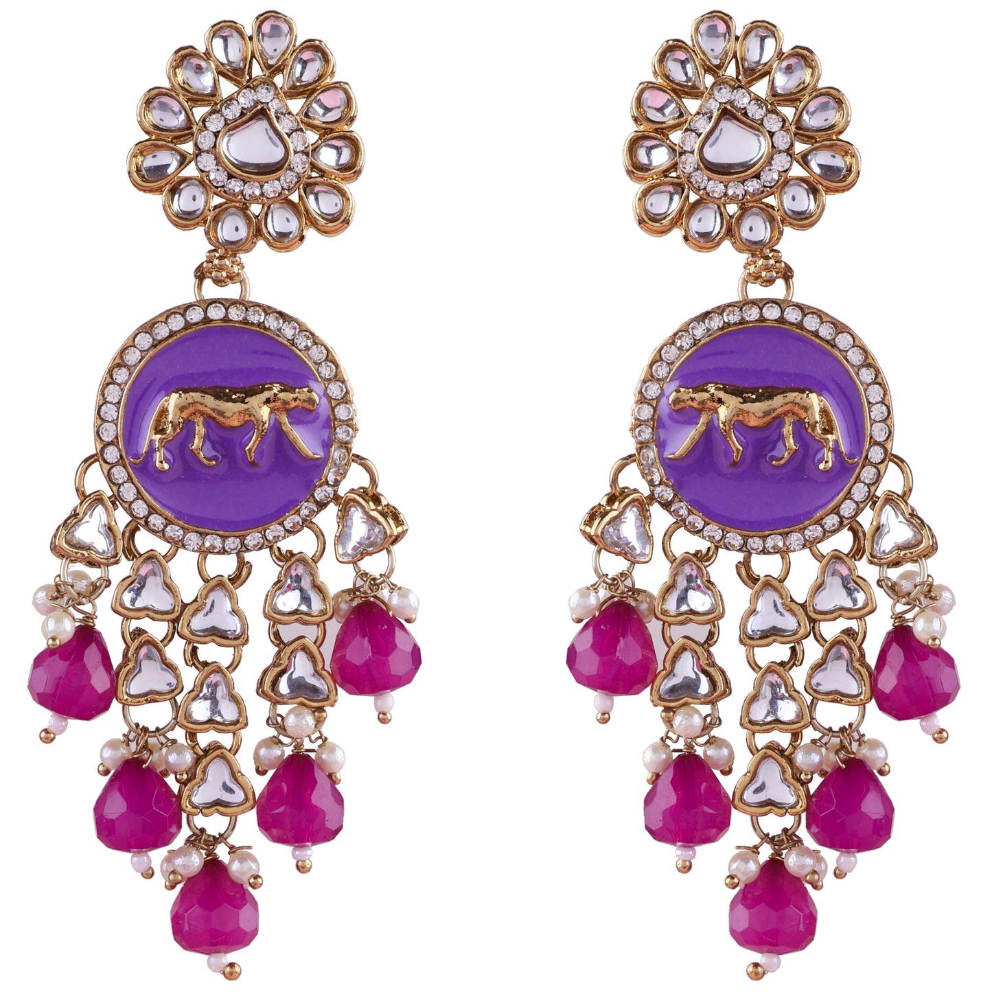 Purple Arnav Bollywood Inspired Designer Earring