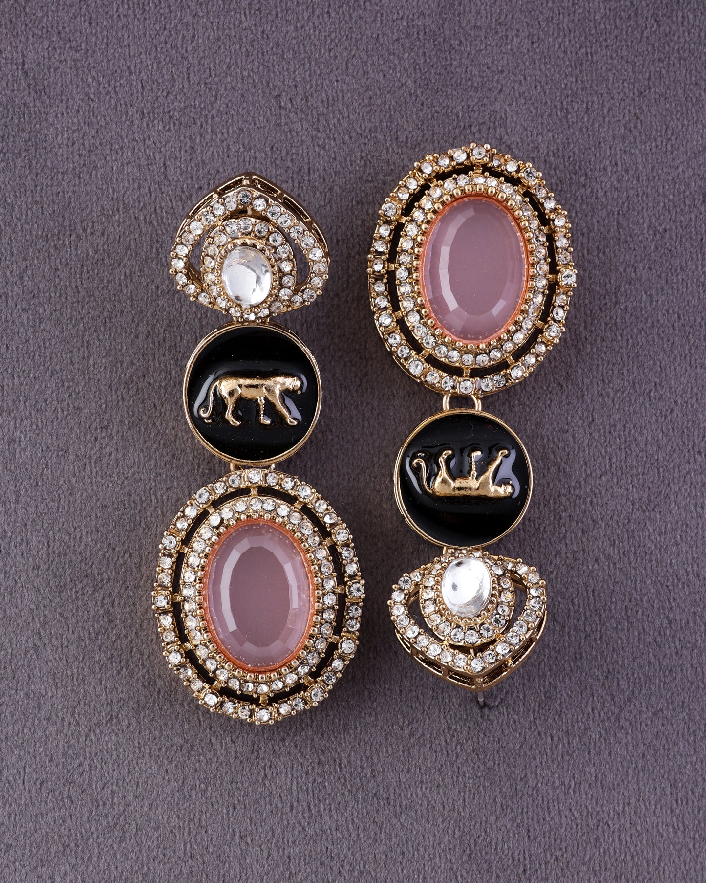 Blush Iravya Premium Designer Zircone Polki Dupe Earring