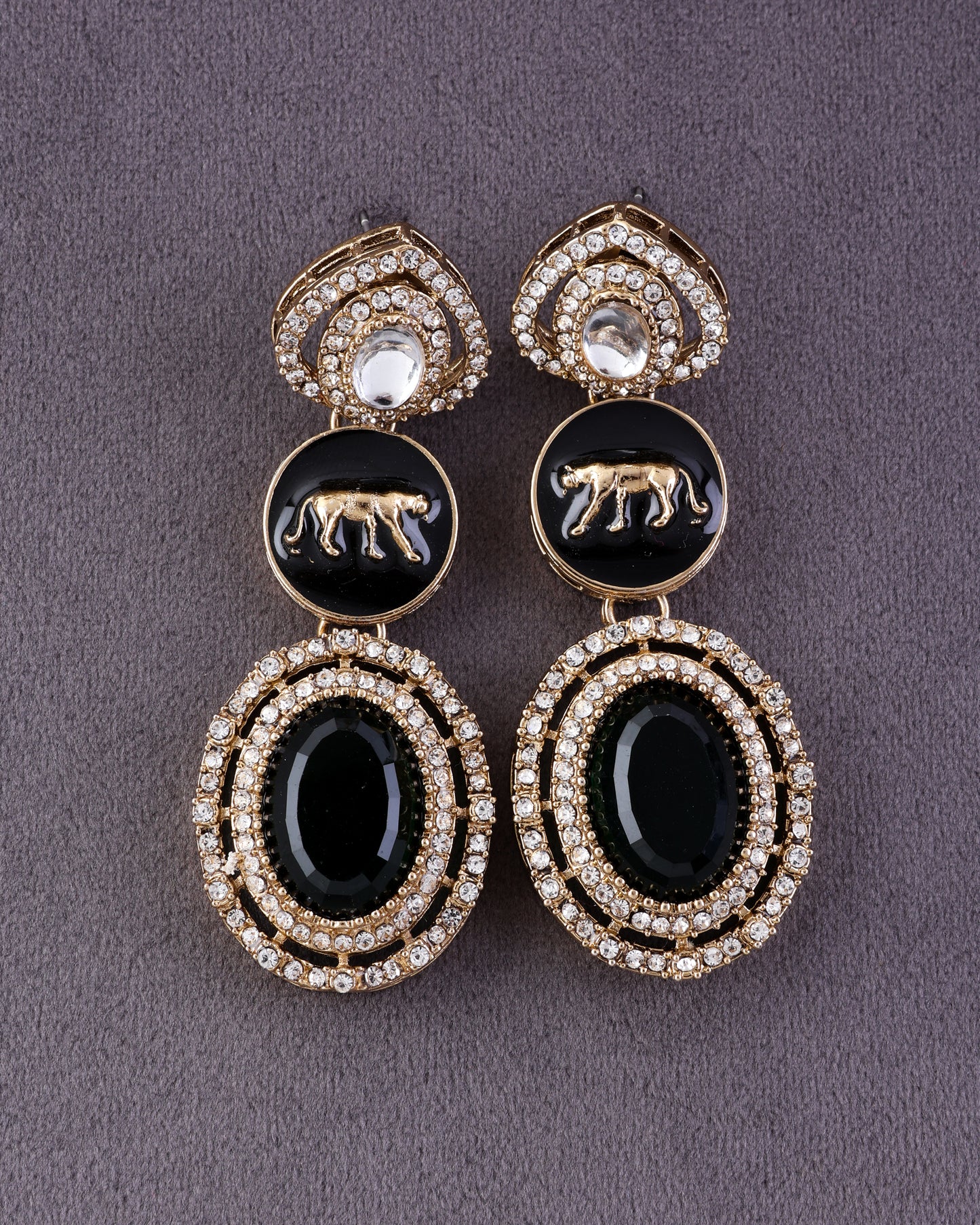 Emerald Iravya Premium Designer Zircone Polki Dupe Earring