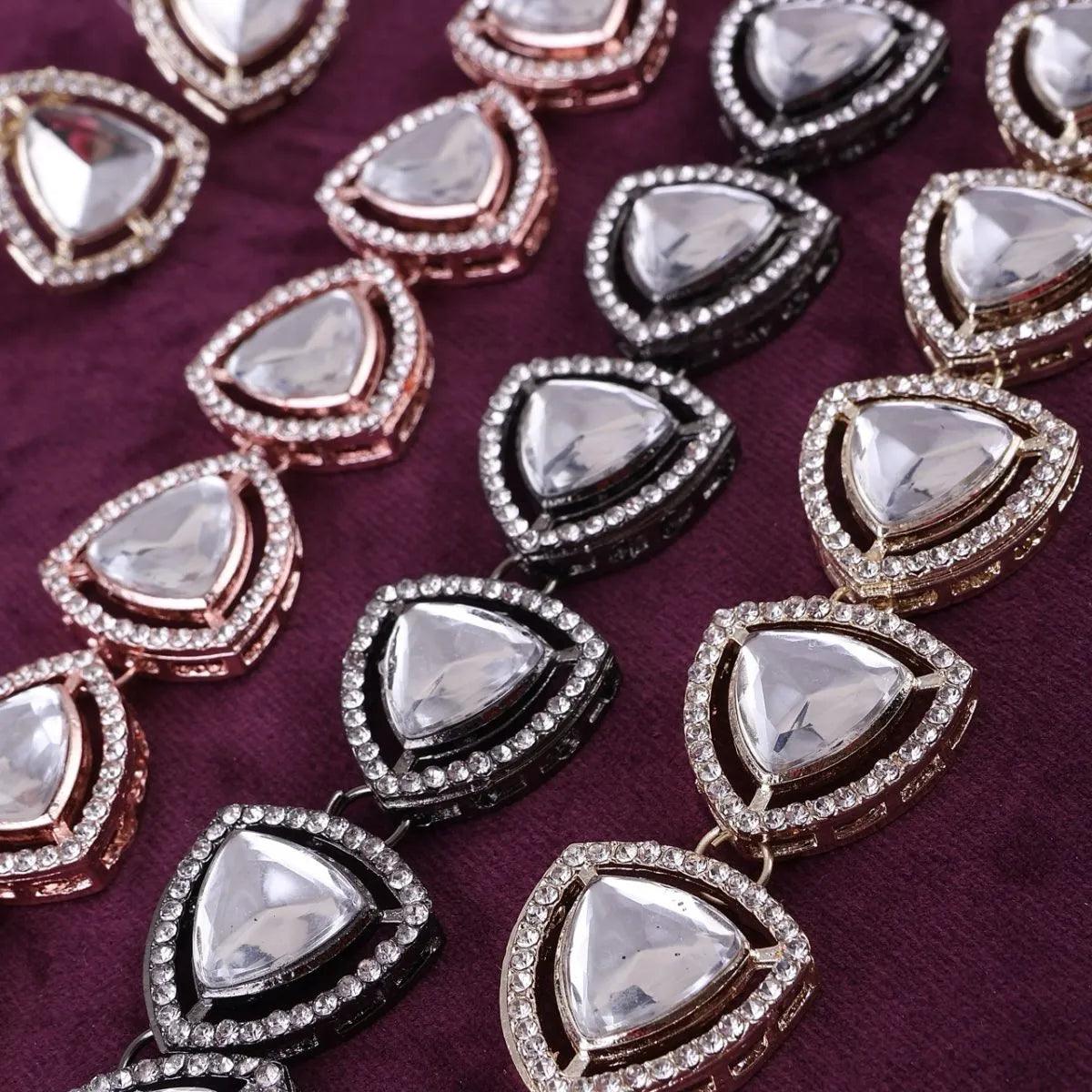 Rose Gold Kashvi Polki Dupe Choker Set