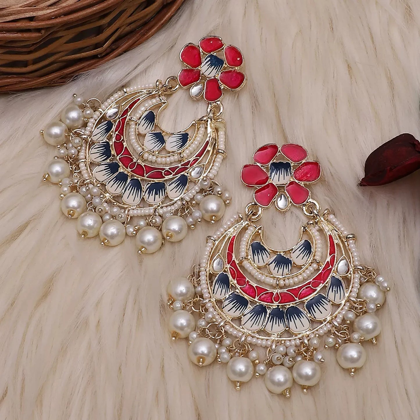 Pink Aparna Meena Chandbali