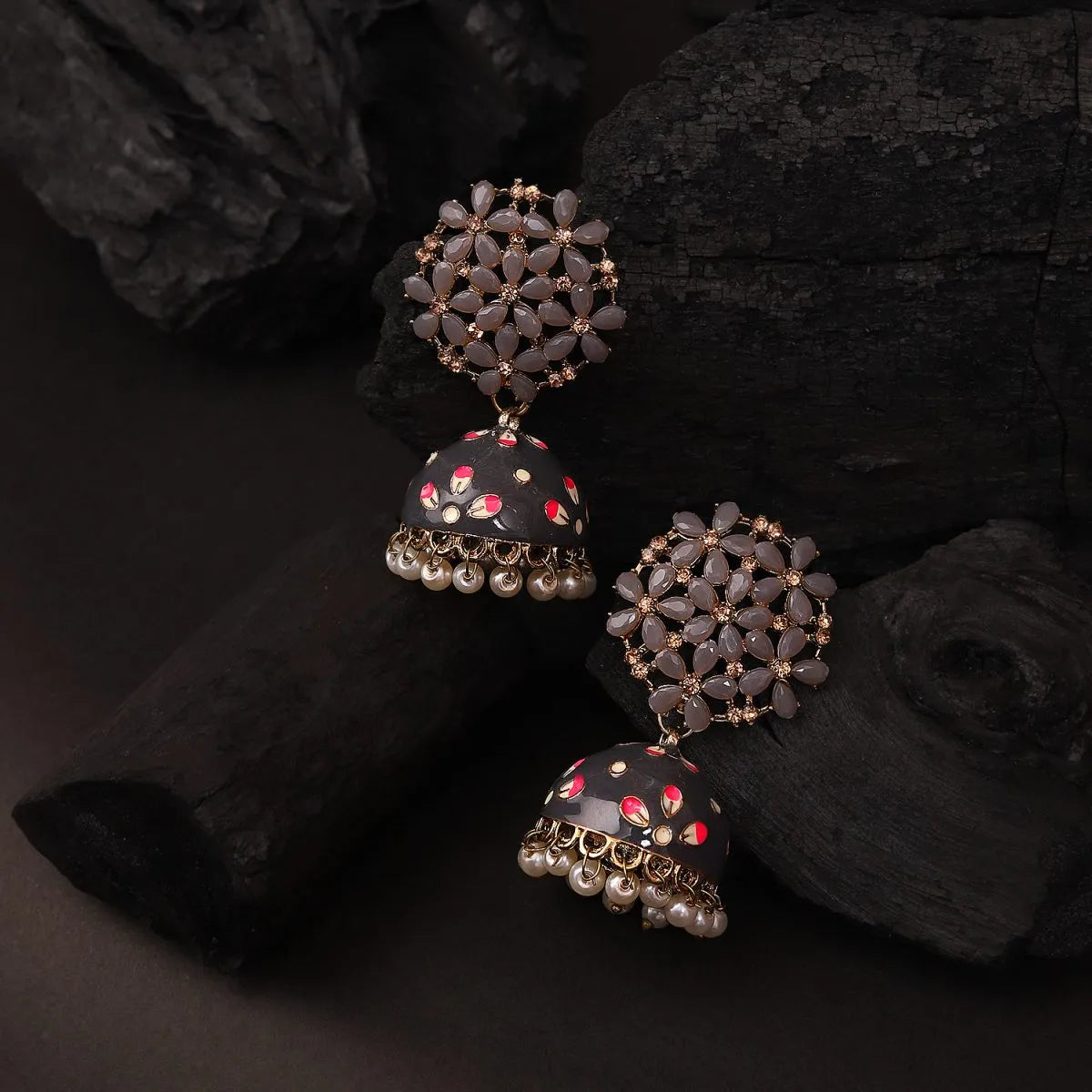 Grey Manya Jhumka