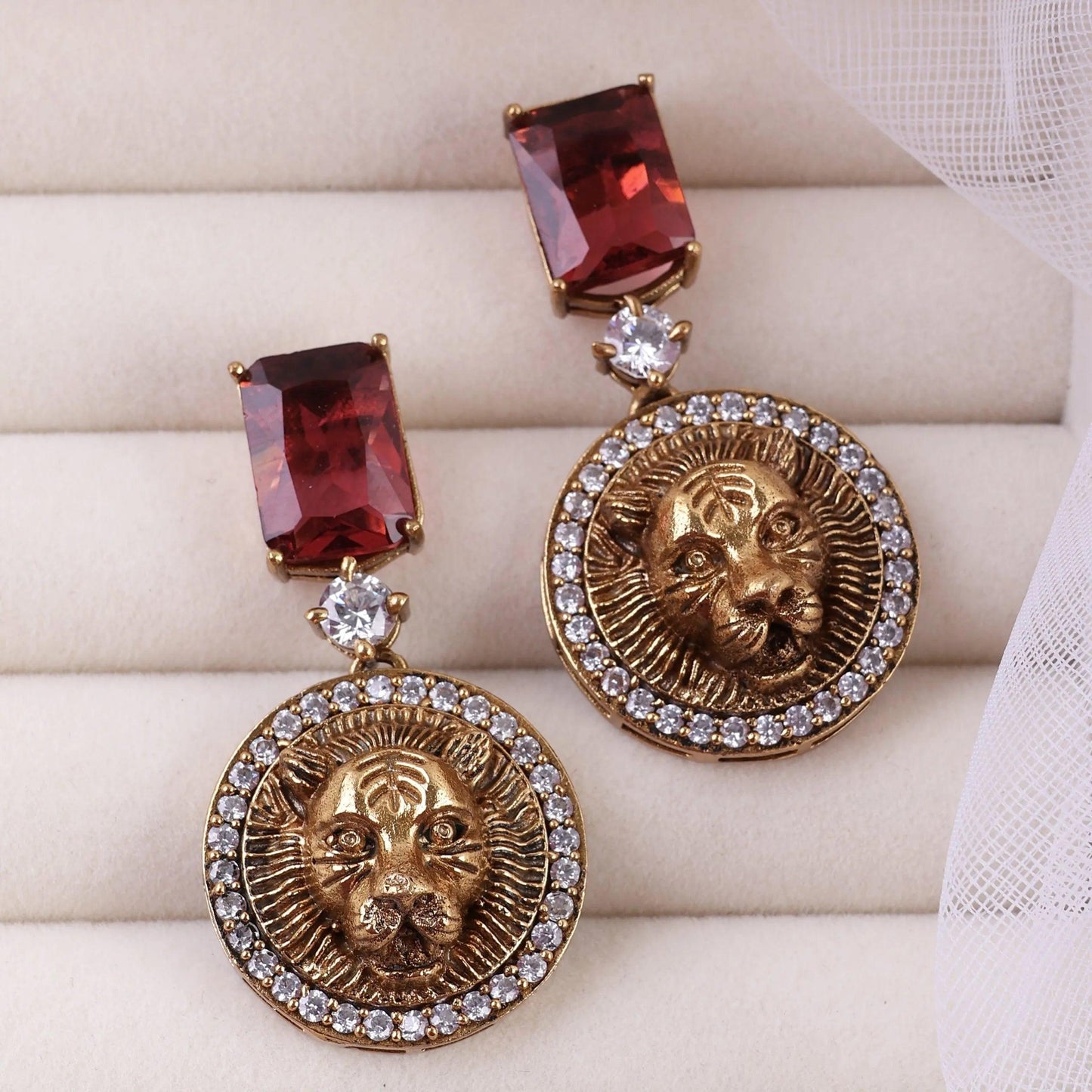 Wine Shriya Designer Earring