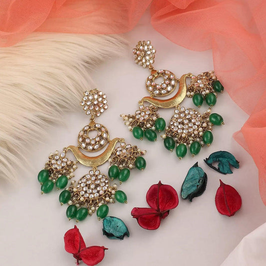 Green Aishwarya Chandbali