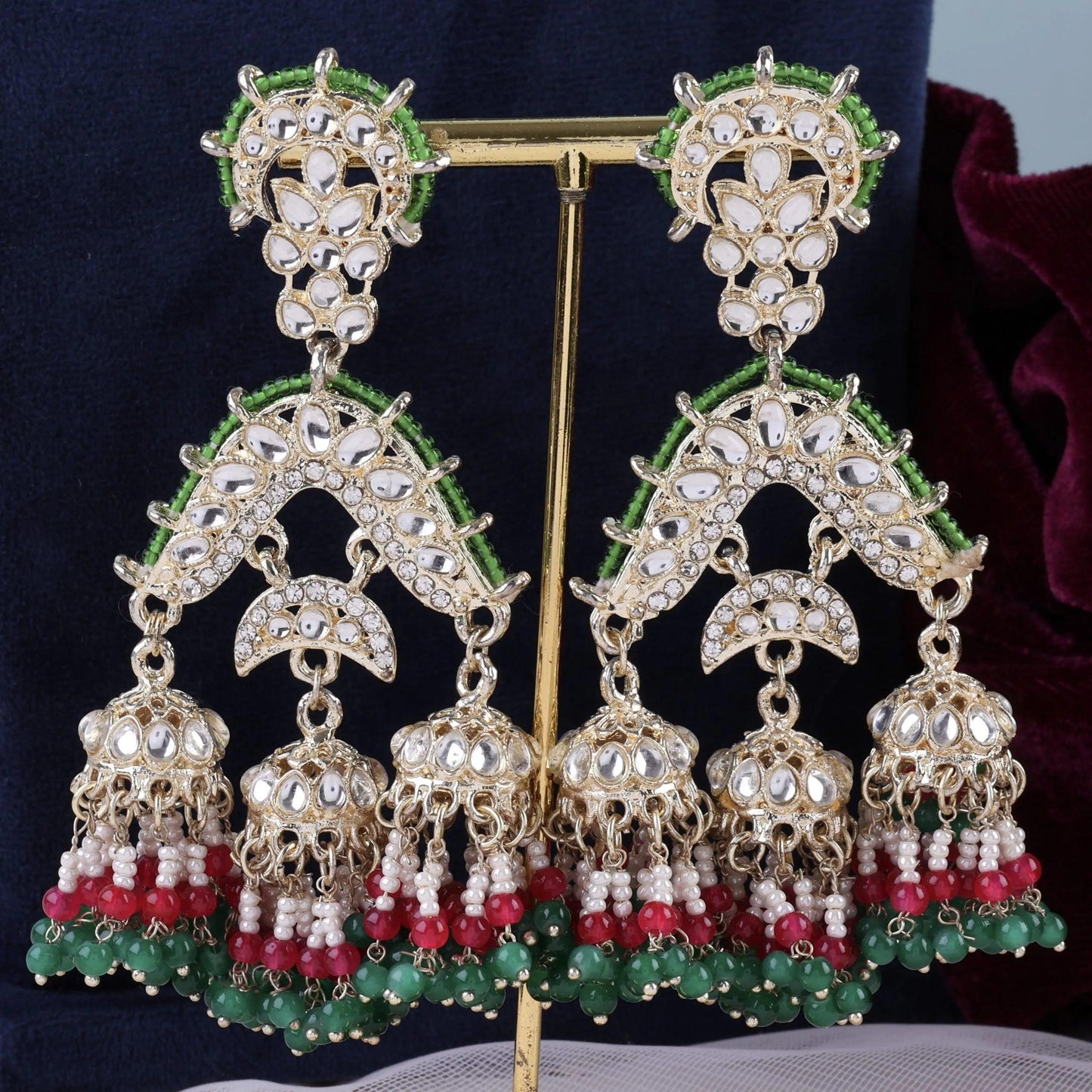Green Prabhnoor Jhumka