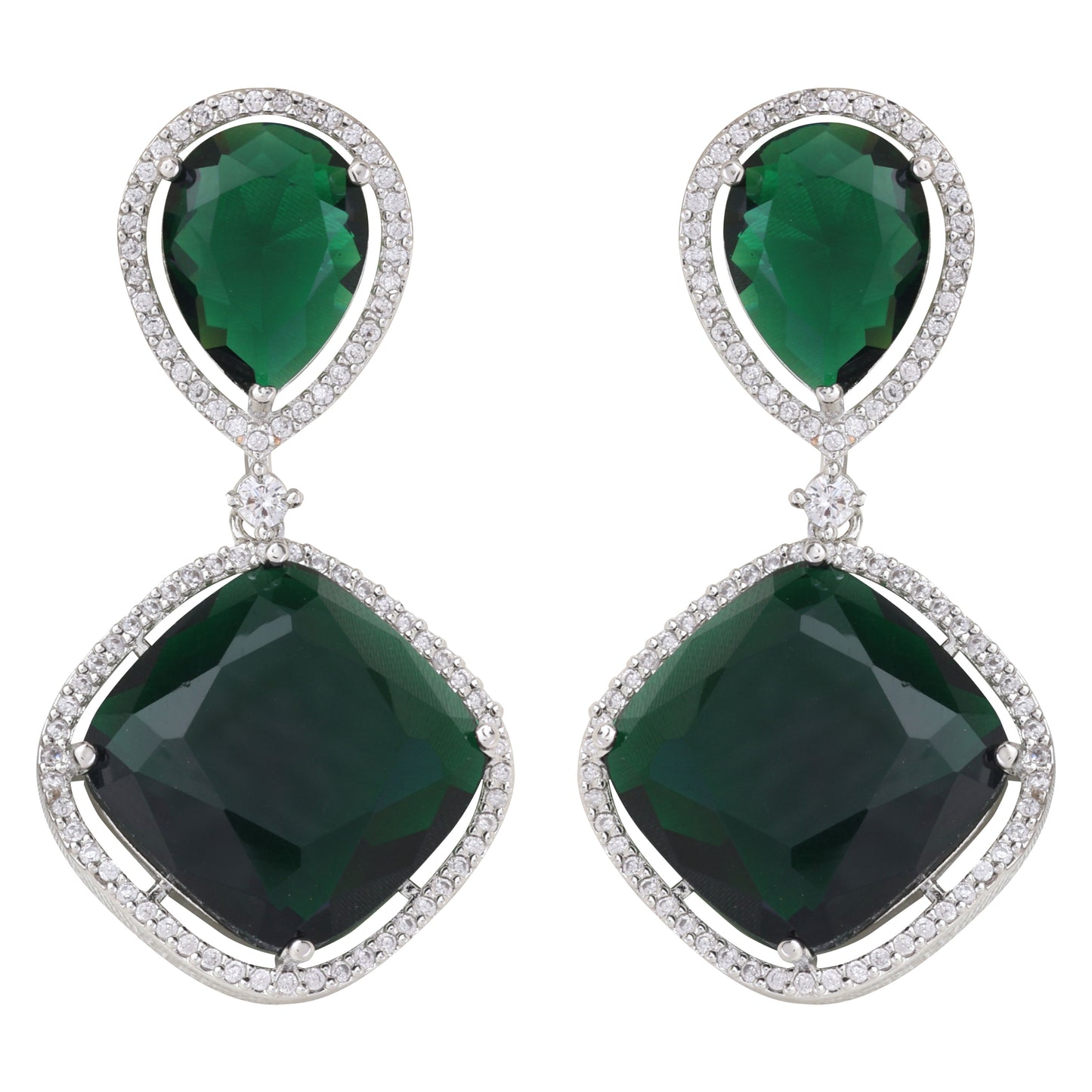Emerald Denis American Diamond Earring