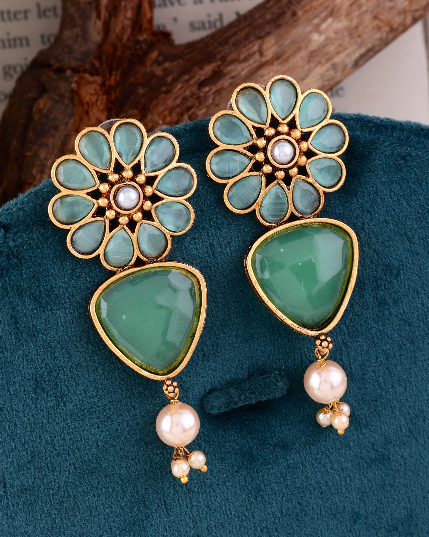 Mint Afra Earring