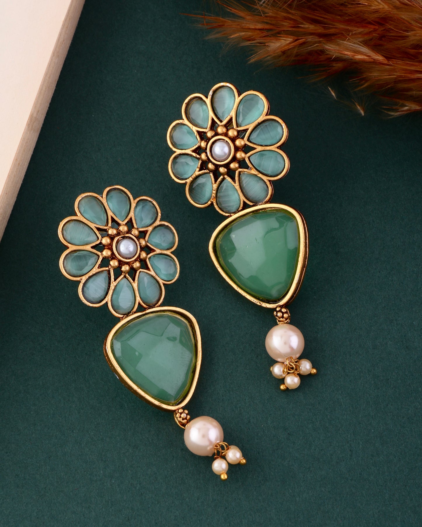 Mint Afra Earring