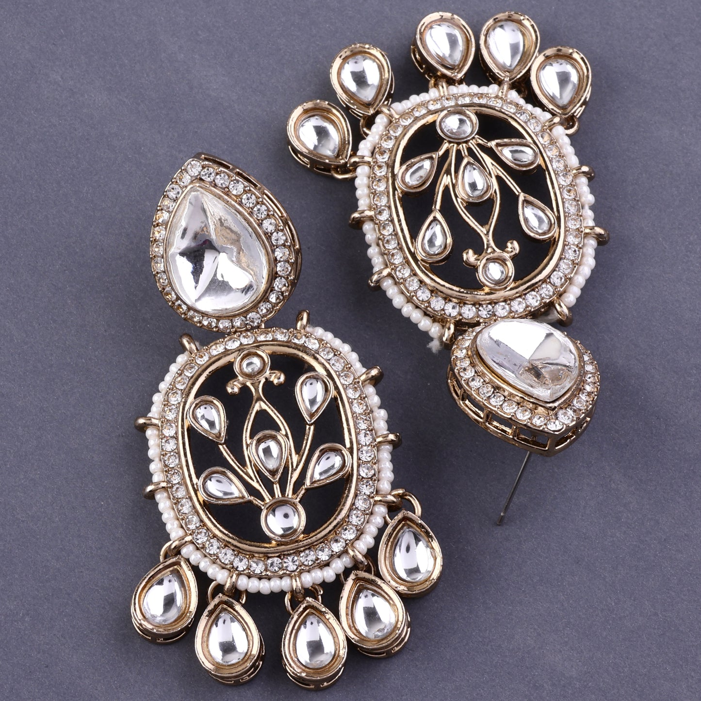 White Avya Designer Earring