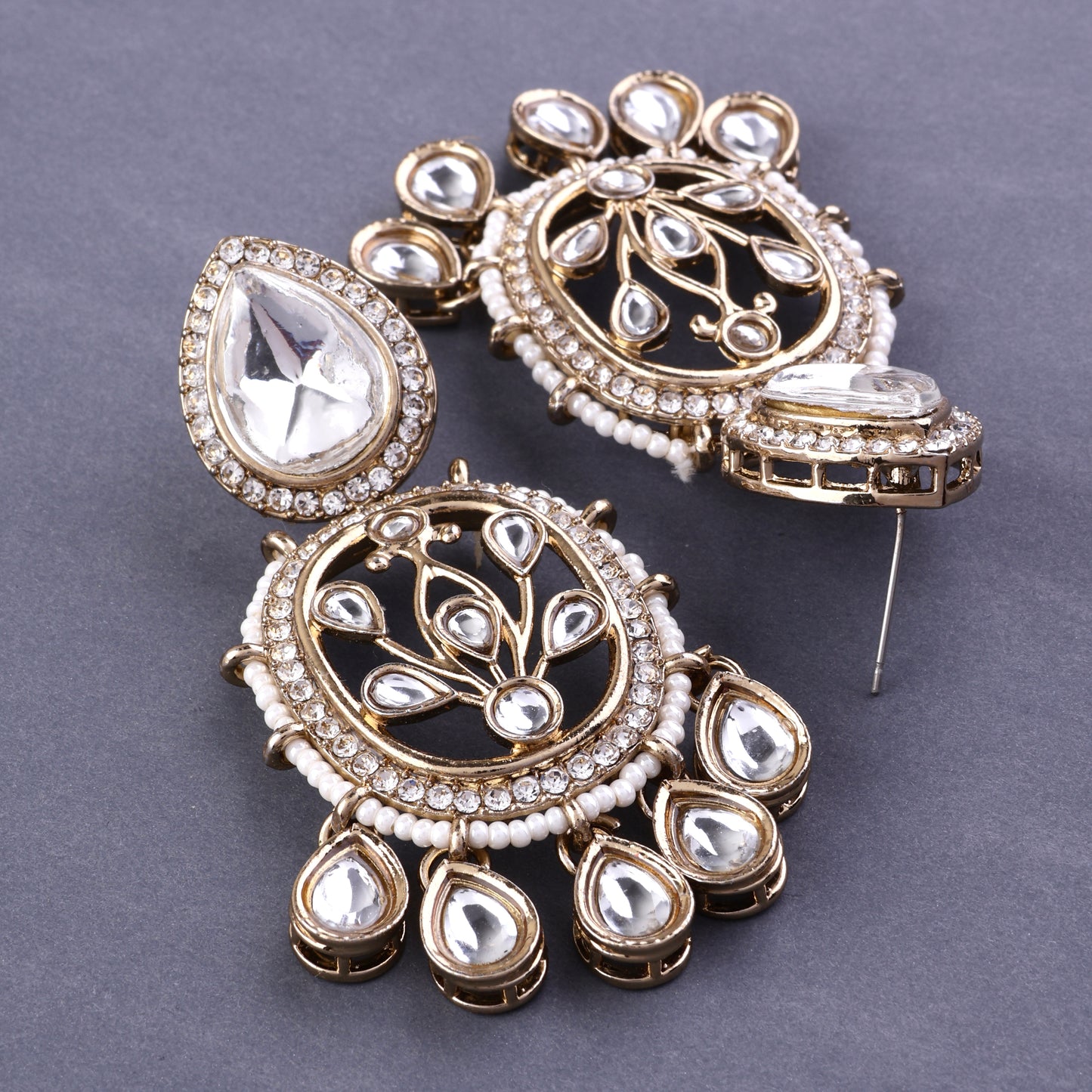 White Avya Designer Earring