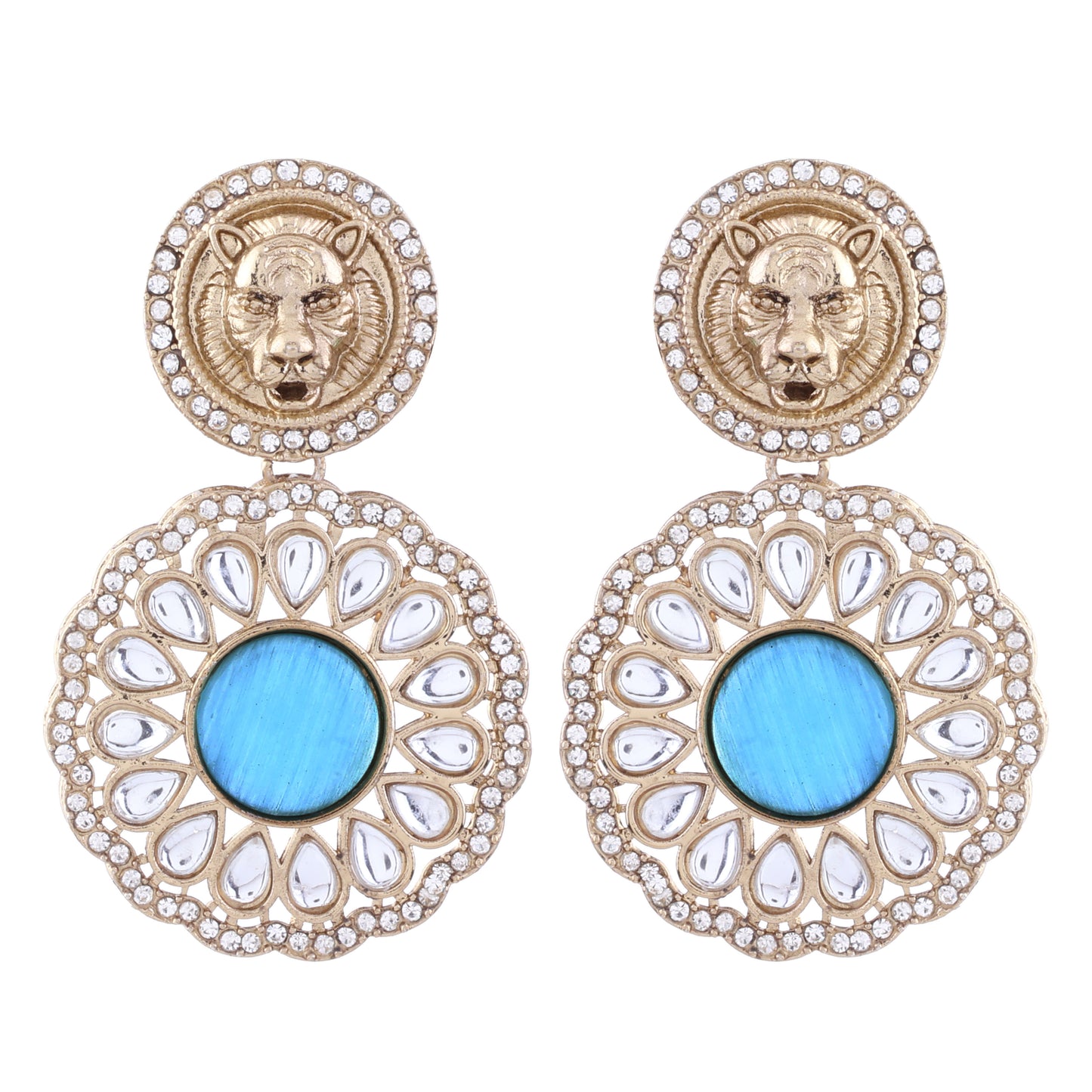 Turquoise Kysa Bollywood Inspired Designer Earring