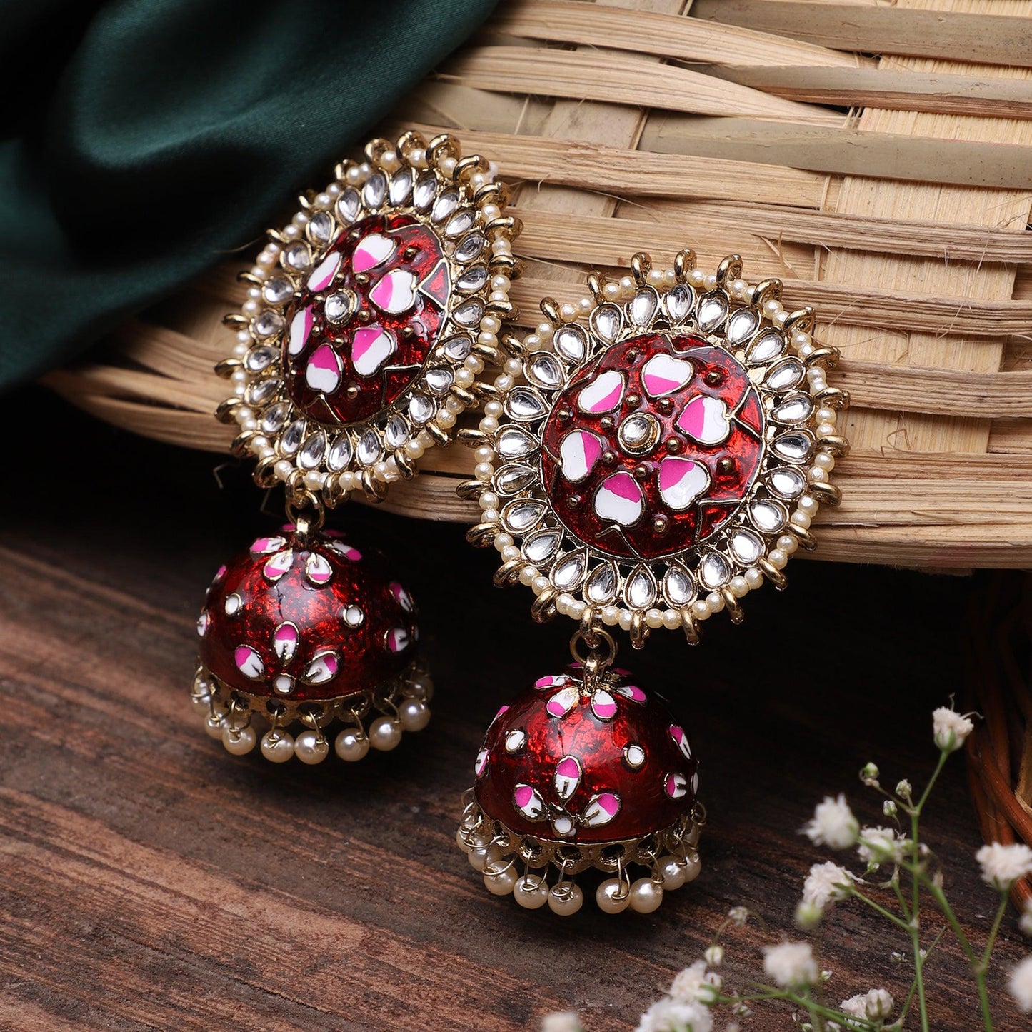 Maroon Anvesha Jhumka
