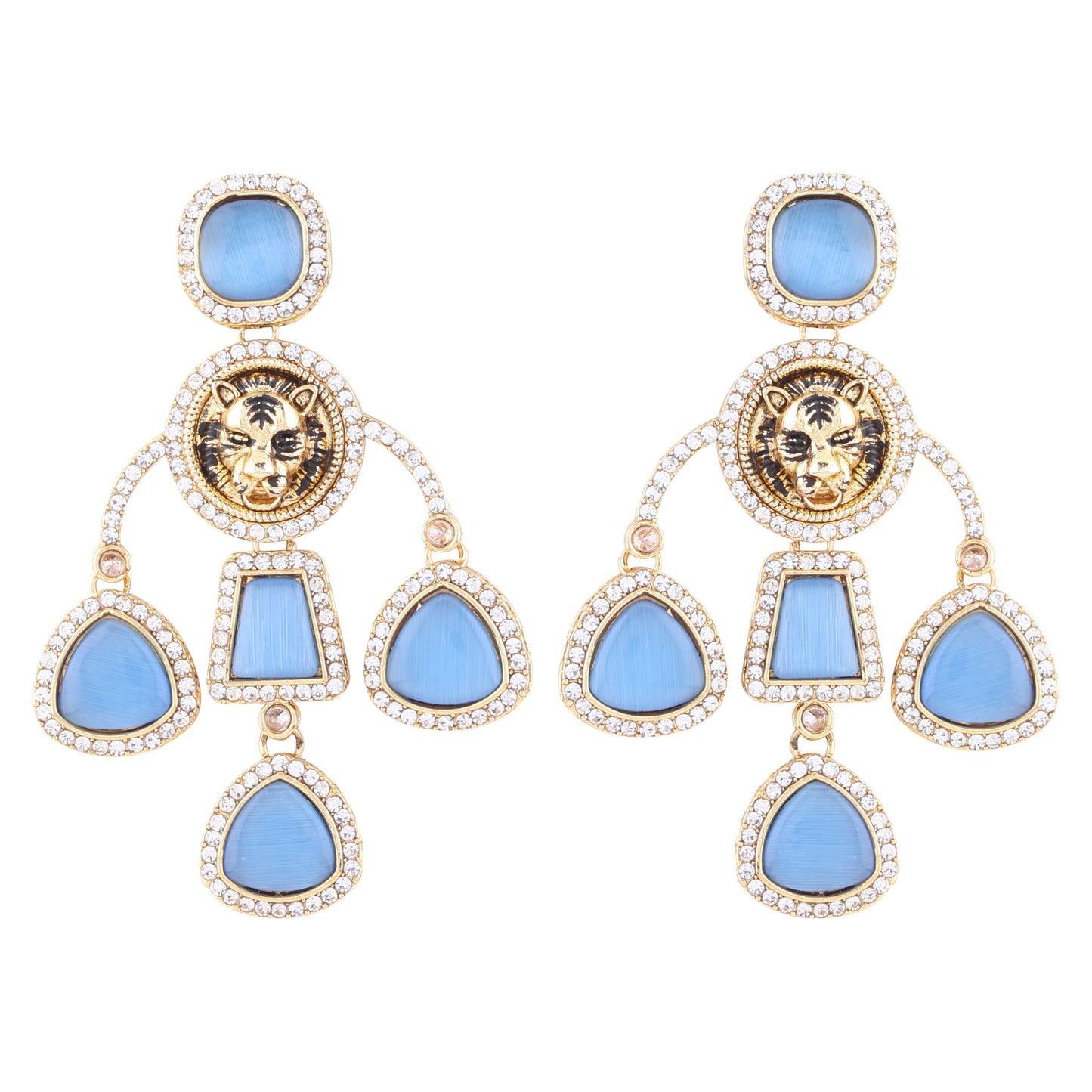Voilet Blue Sabya Designer Earring