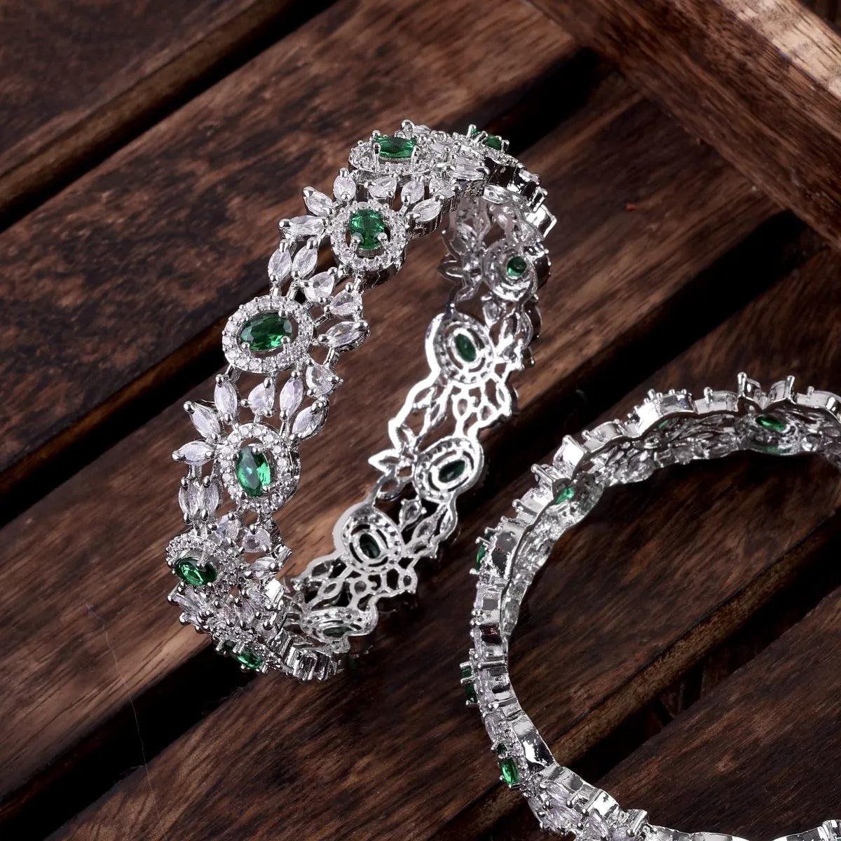 Emerald Aaira American Diamond Bangle