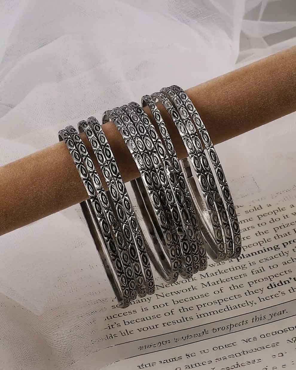 Funky Oxidised Bangle – 12pc
