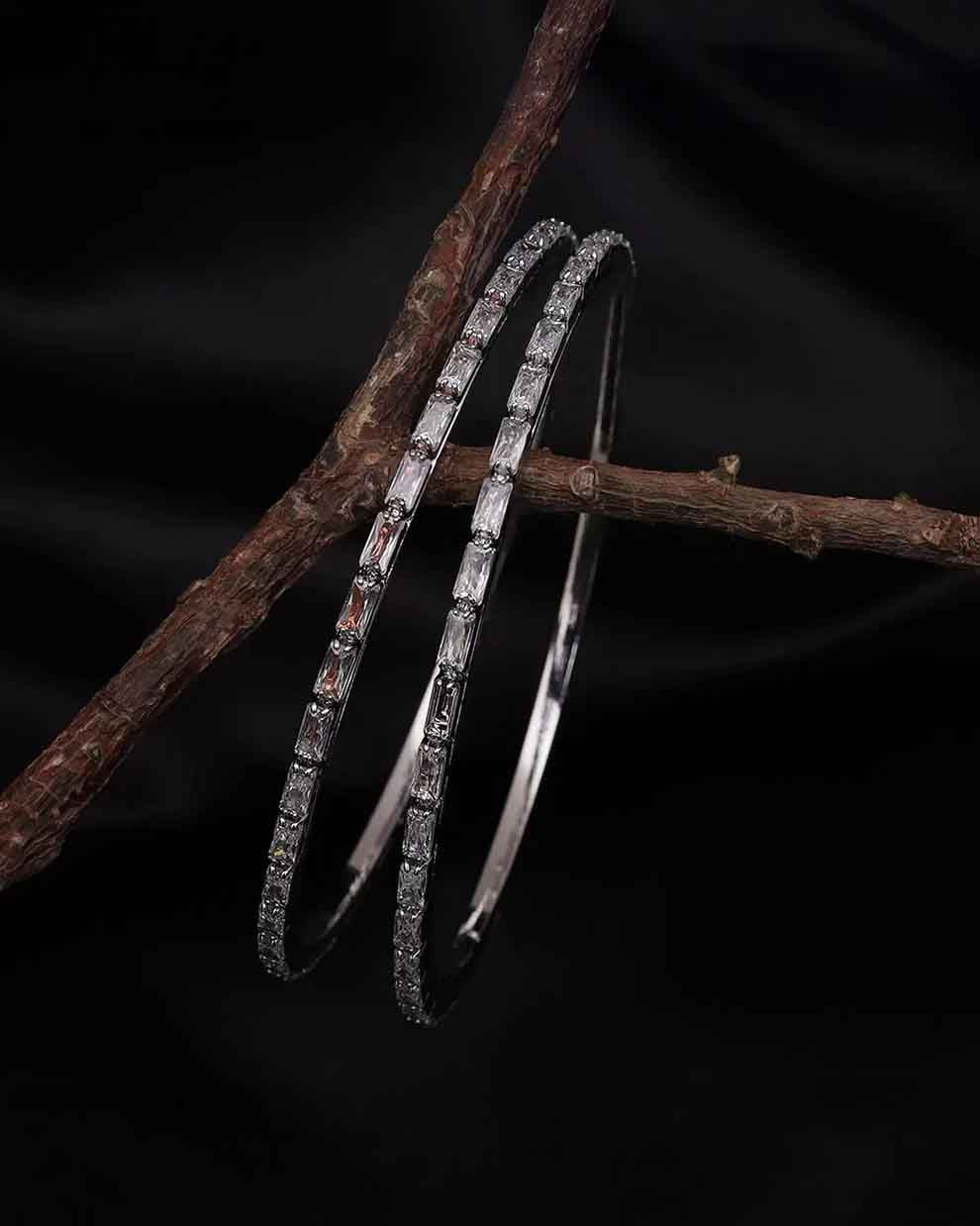 Silver Zoya AD Bangle