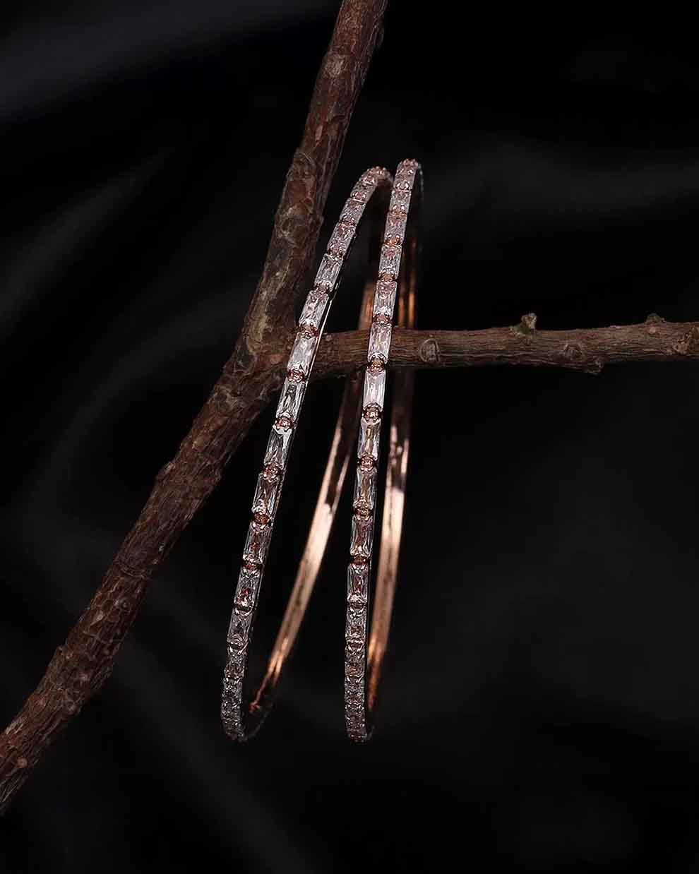 Rose Gold Zoya AD Bangle