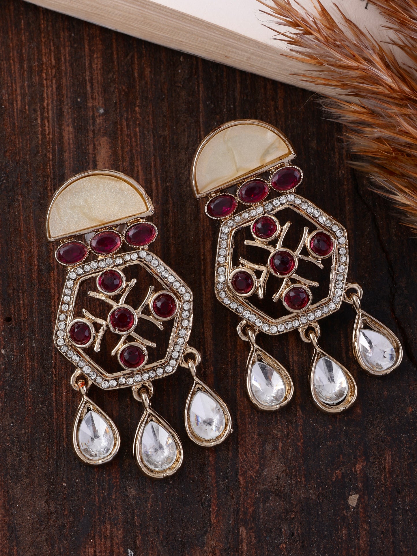 Plum Nivaan Designer Earring