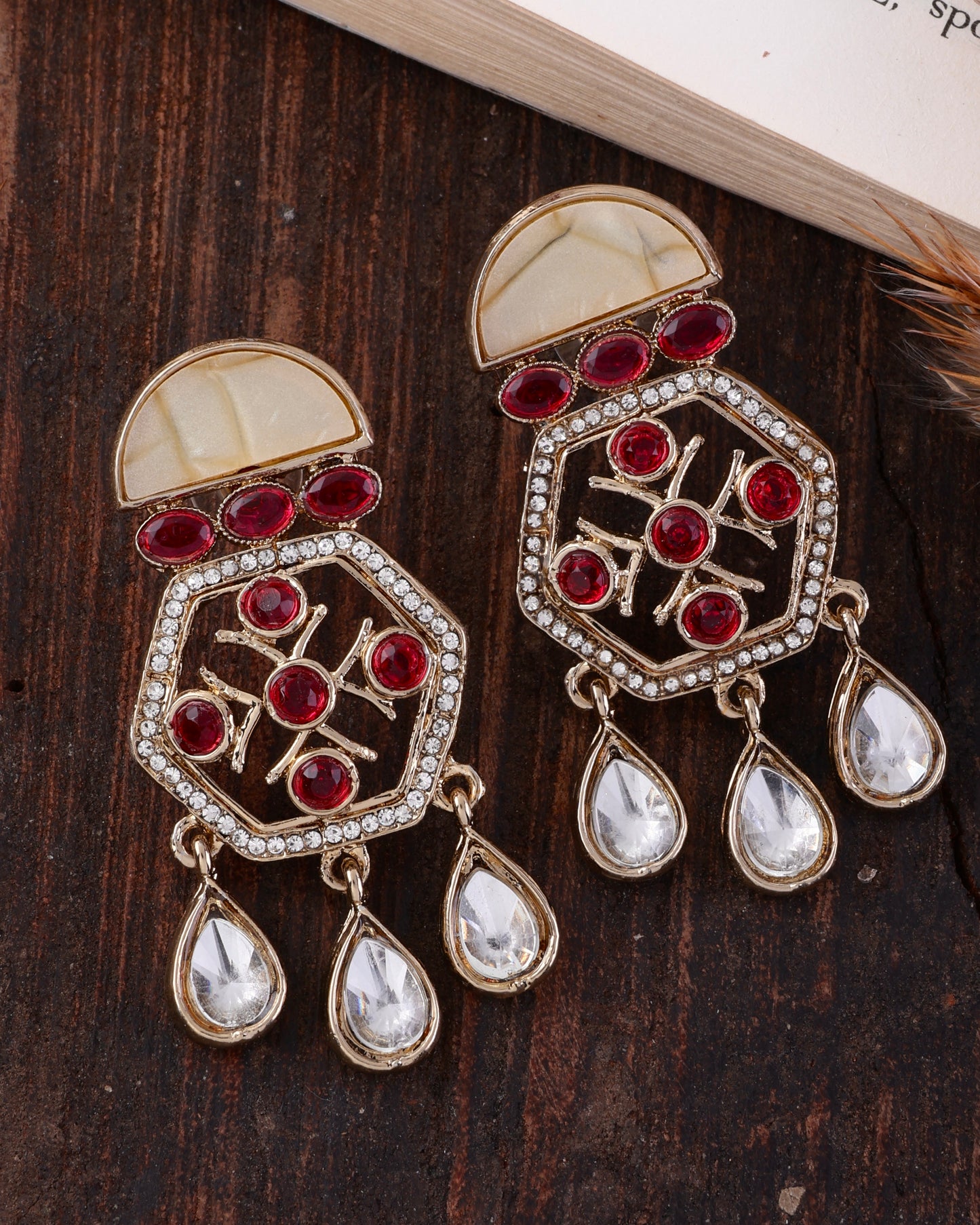 Ruby Nivaan Designer Earring