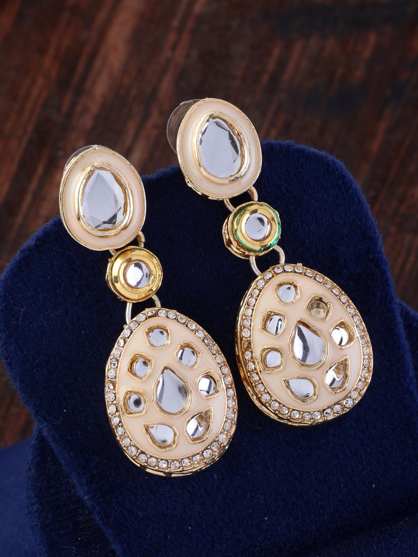Ivory Kuvar Meenakari Earring