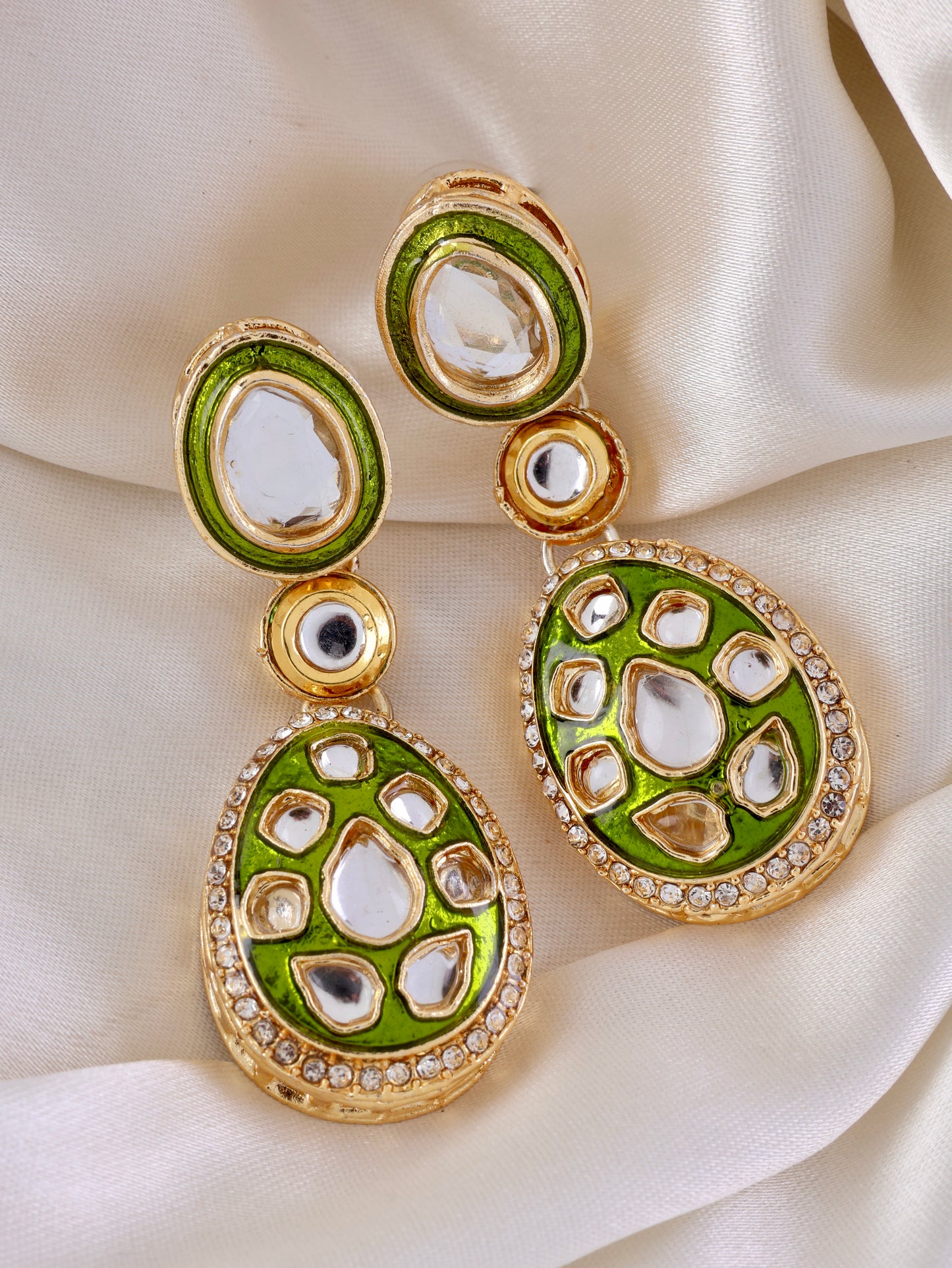 Olive Kuvar Meenakari Earring