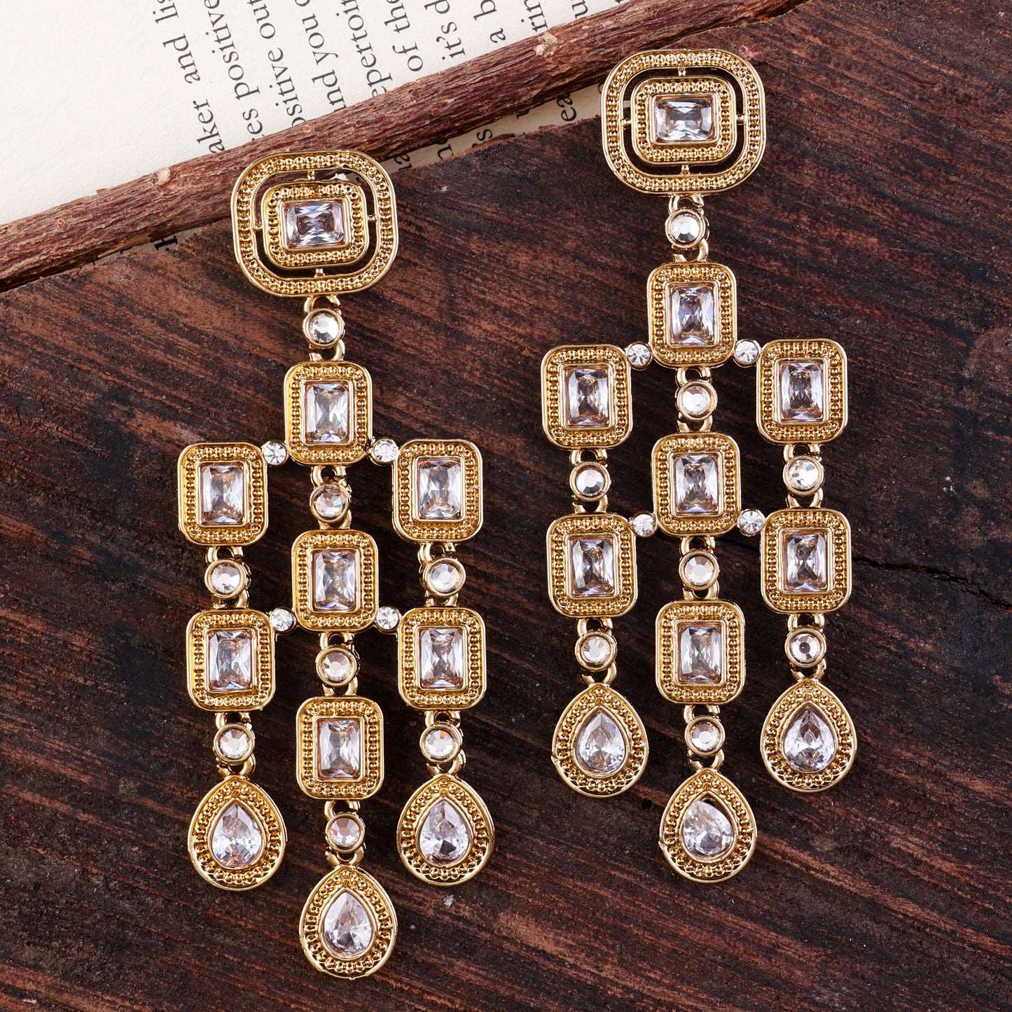Silver Anshita Gold Designer Earring