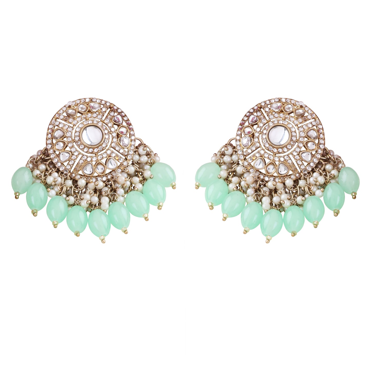 Mint Green Malti Earring