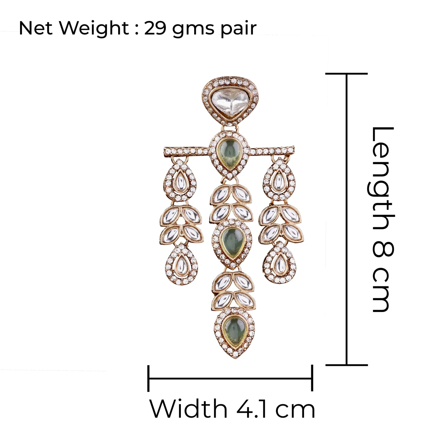 Olive Japneet Premium Designer Zircone Earring
