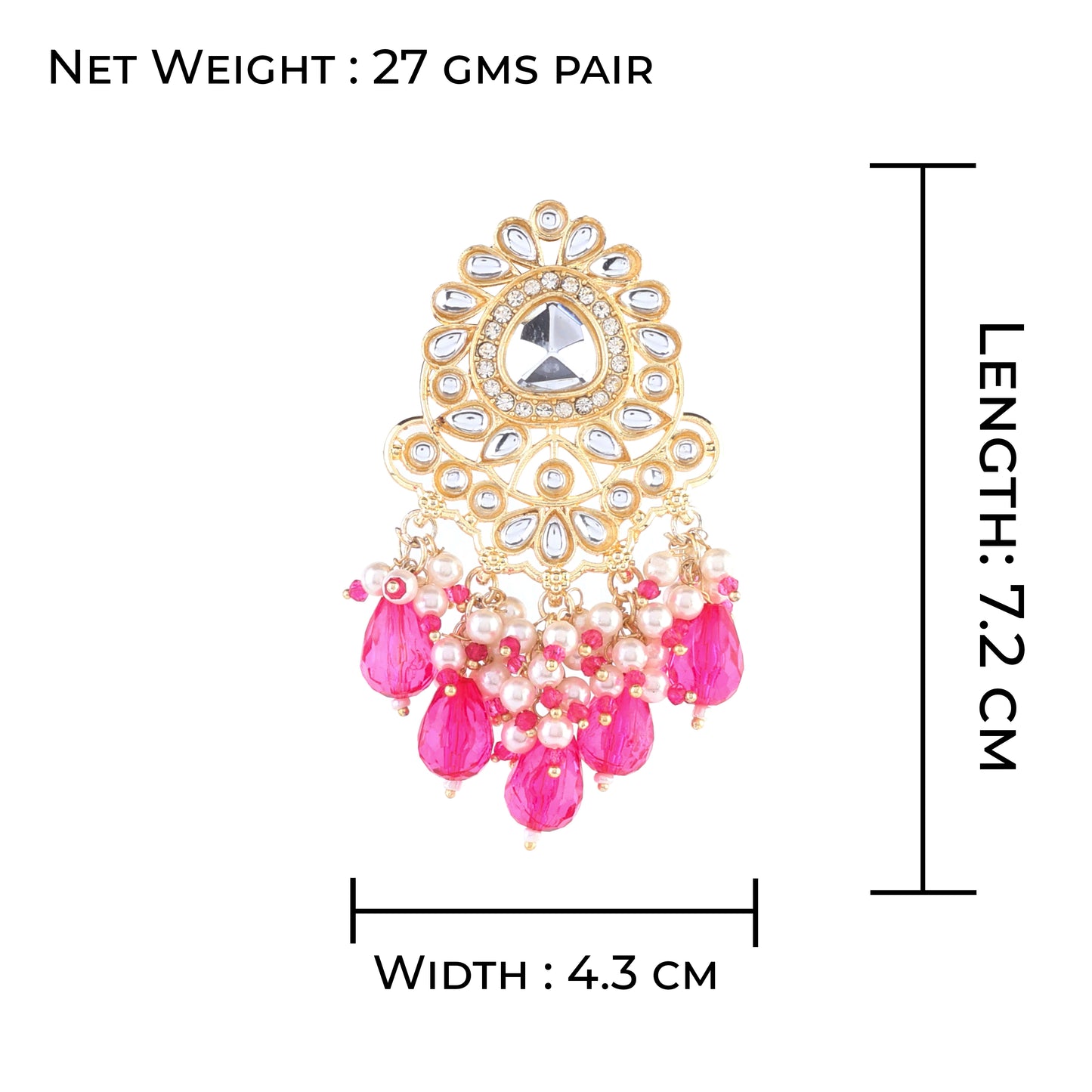 Pink Ayla Zircone Earring