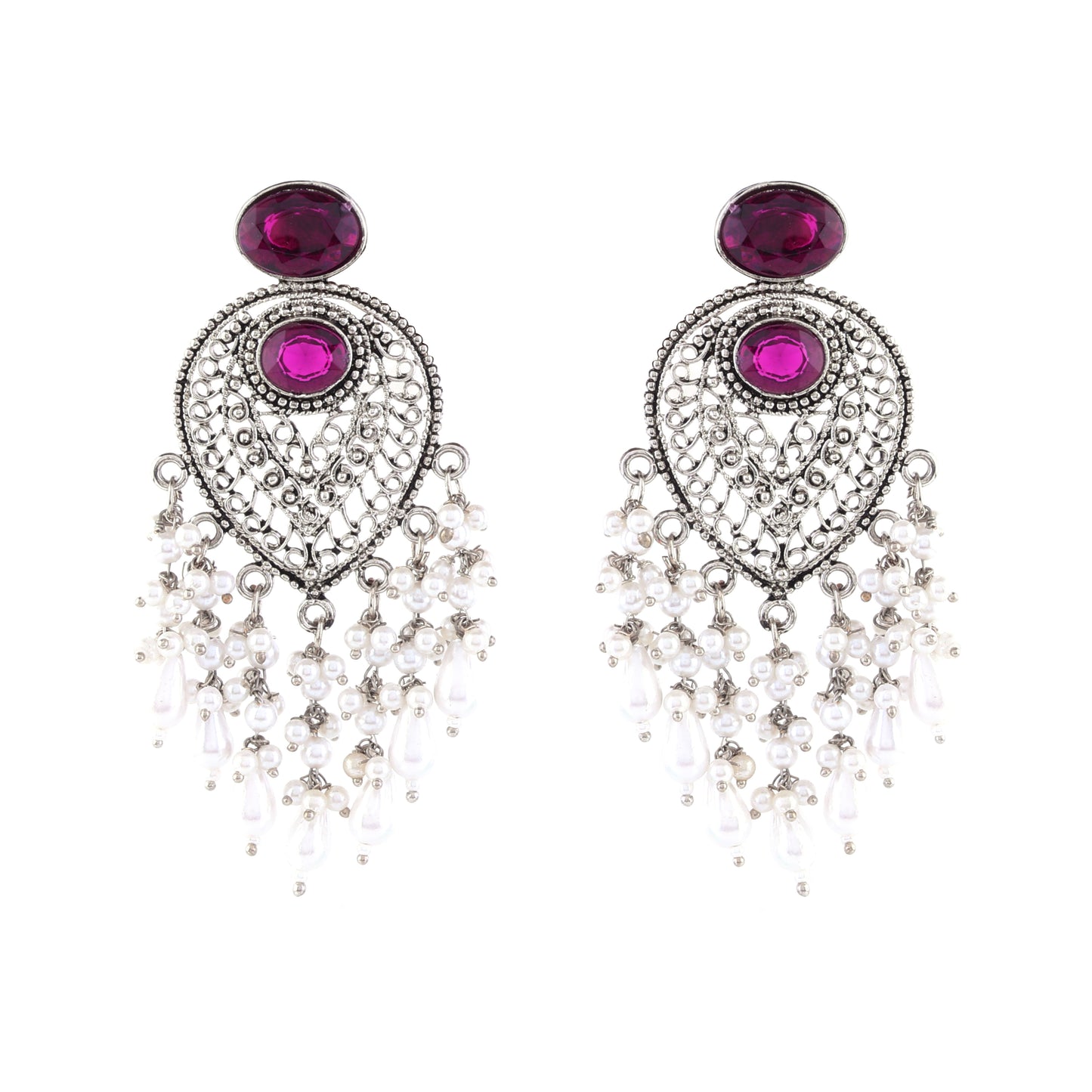 Purple Girisha Boho Pearl Earring