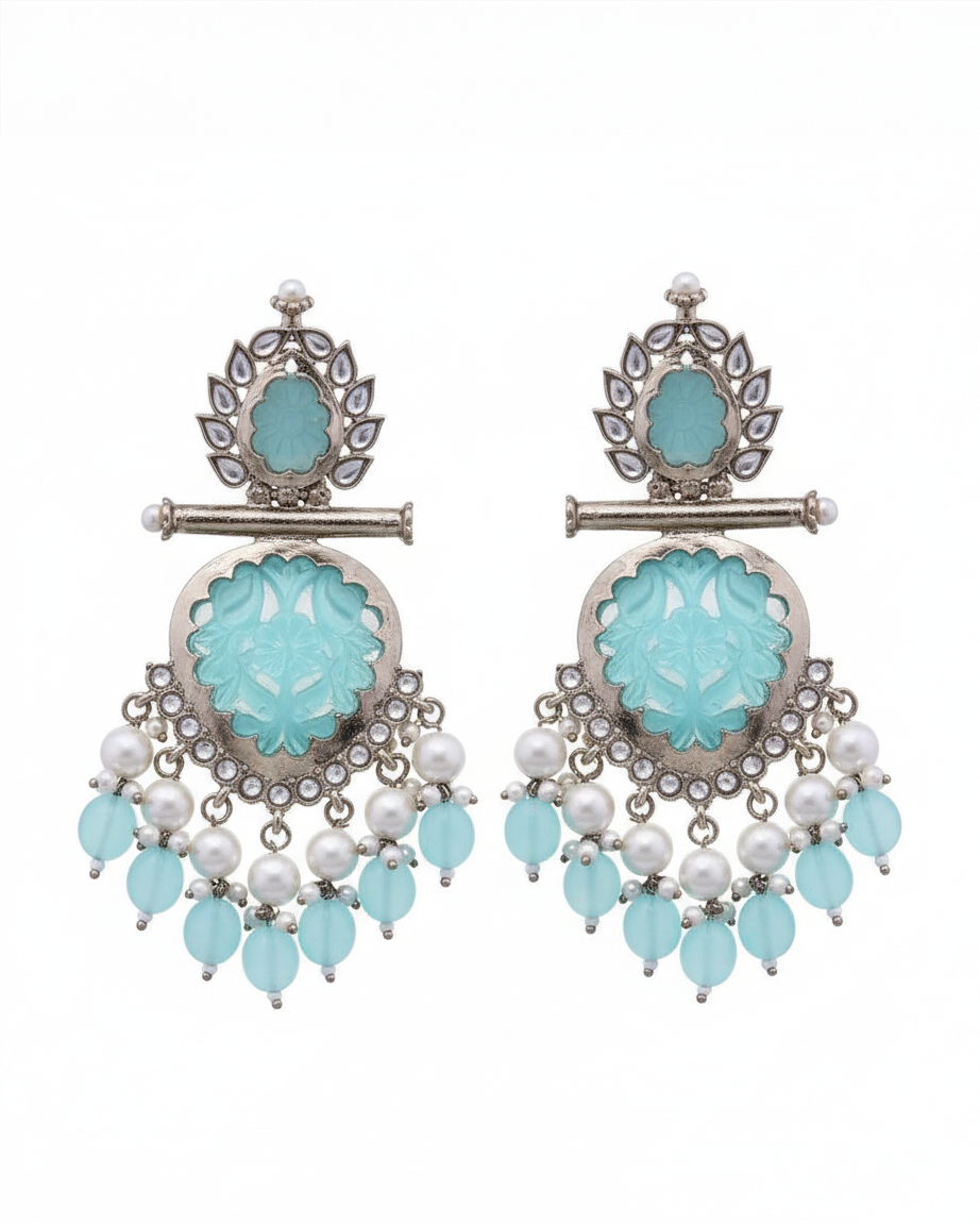 Turquoise Sohum Chandbali