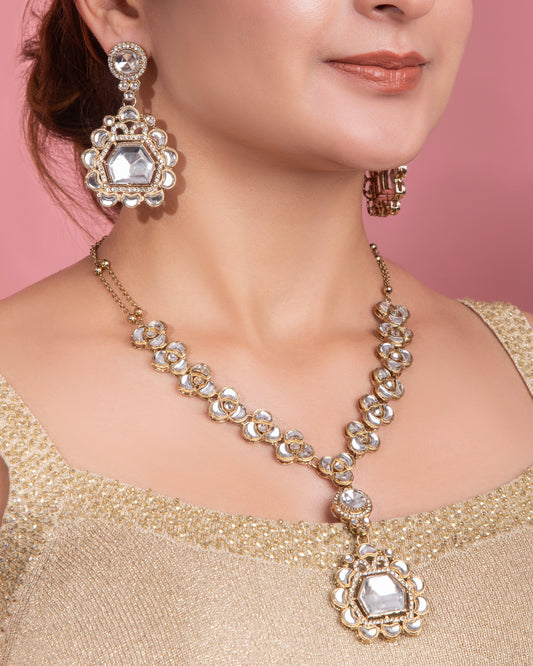 Niyana Pendant Style Long Necklace Set with Earring