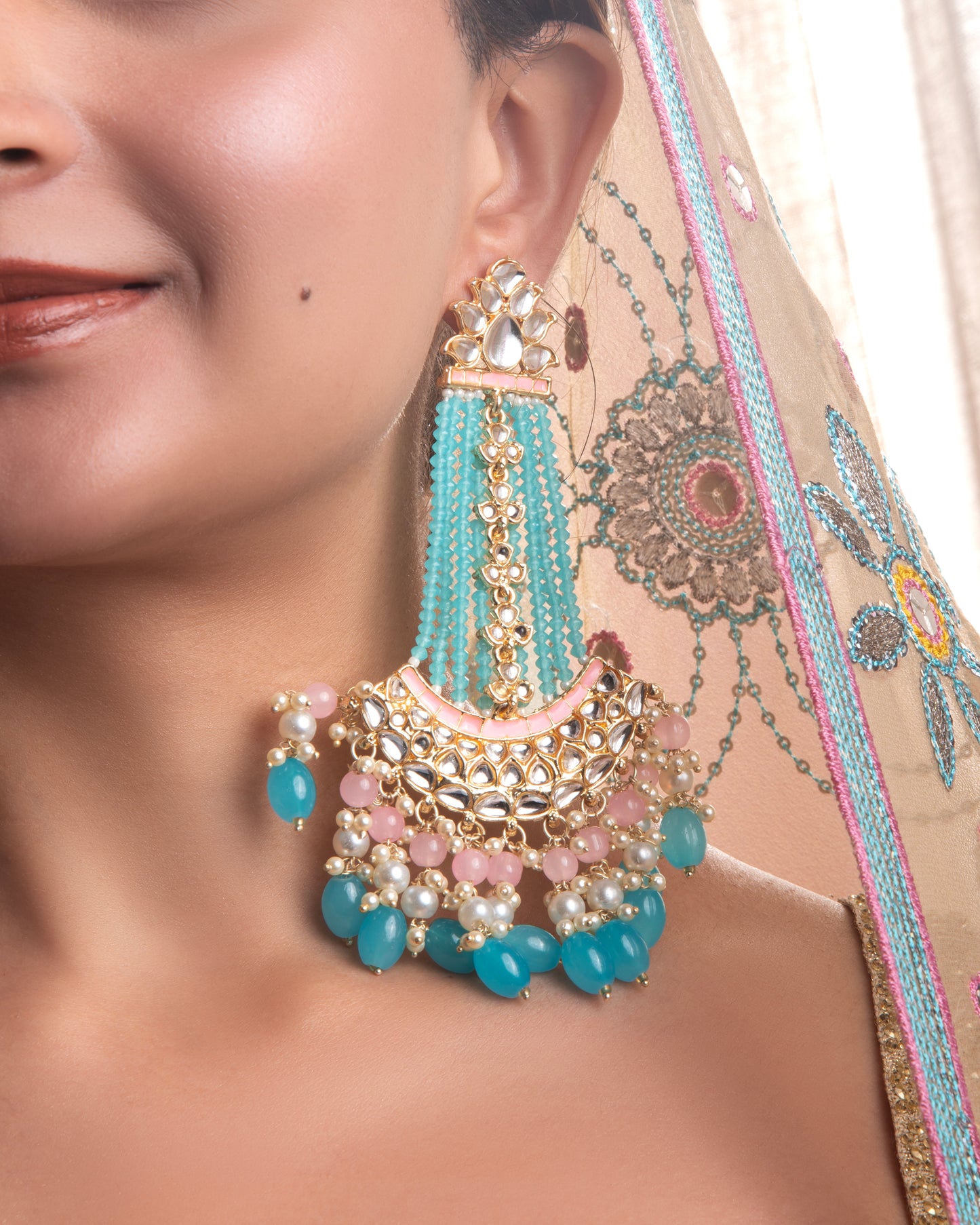 Turquoise Ishreet Chandbali