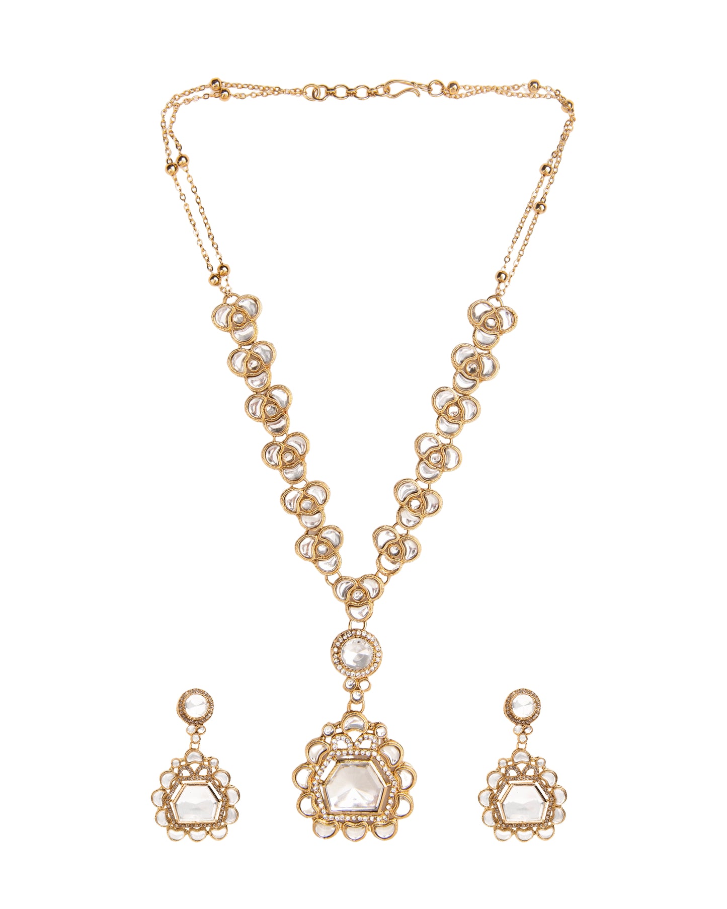 Niyana Pendant Style Long Necklace Set with Earring